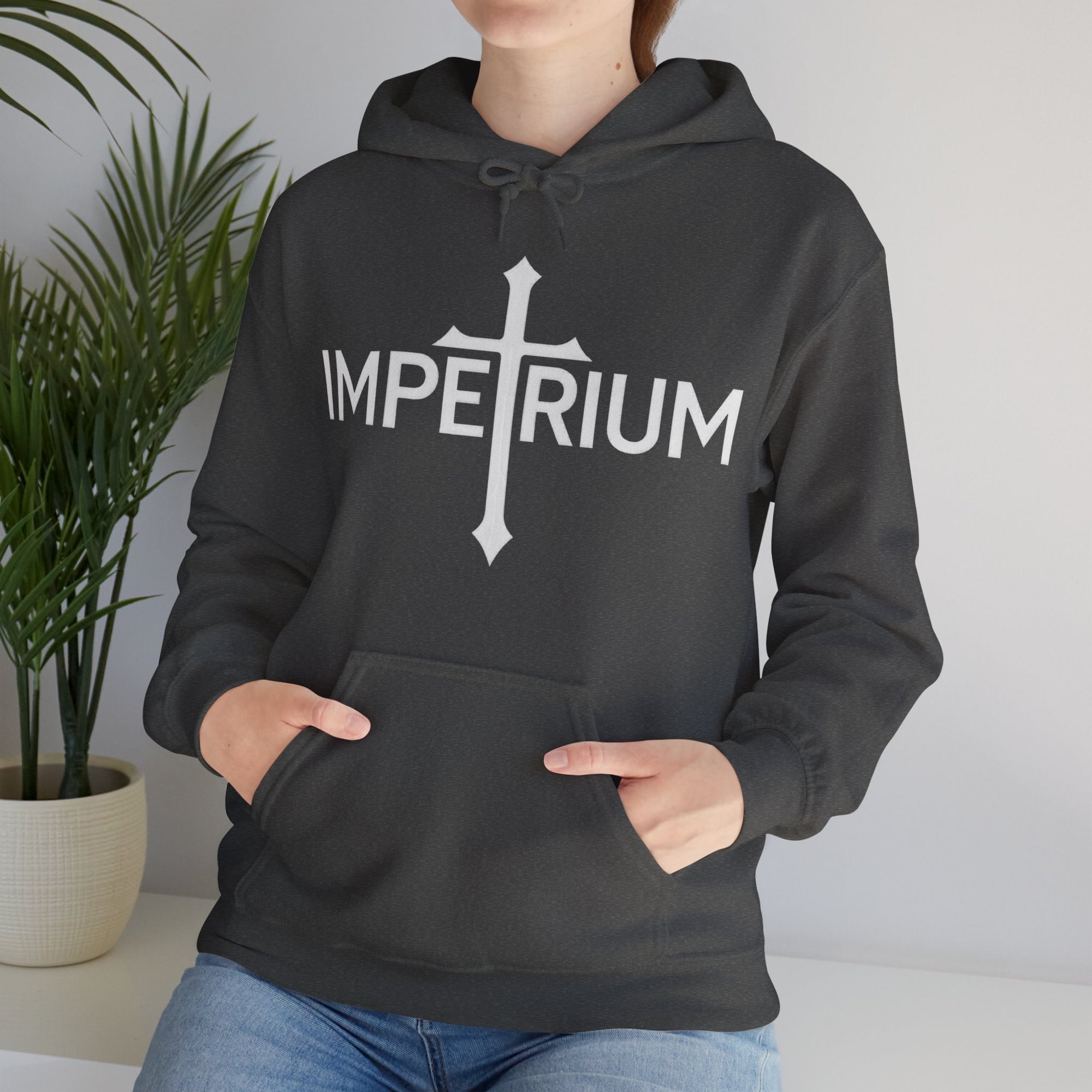 Pravinci Imperium Monocromia - Dark Heather Hooded Sweatshirt