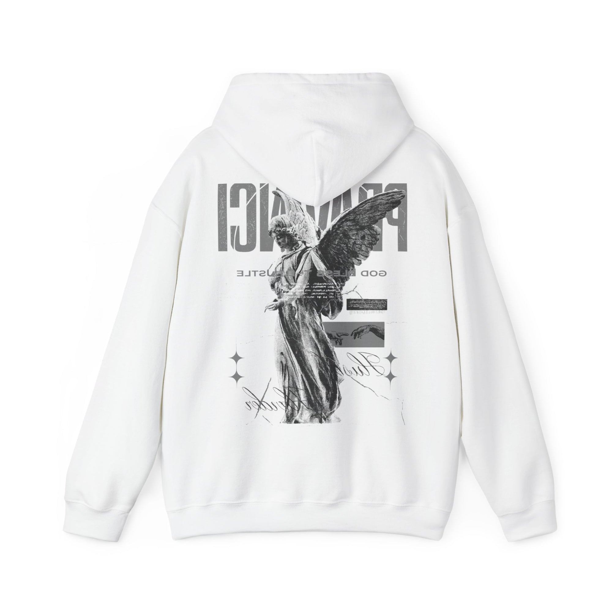 Pravinci Benedictus Labor Monocromia – White Hooded Sweatshirt