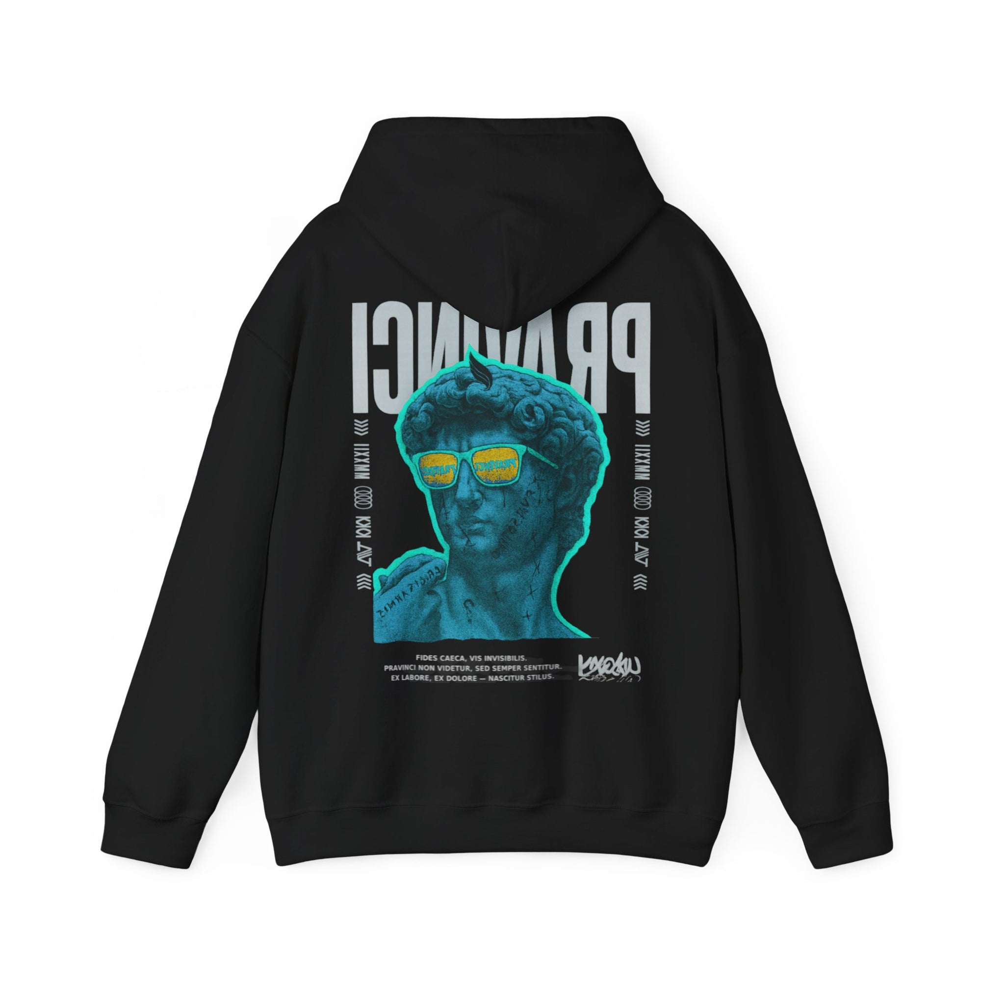 Pravinci Caecifides – Black & Cyan Hooded Sweatshirt