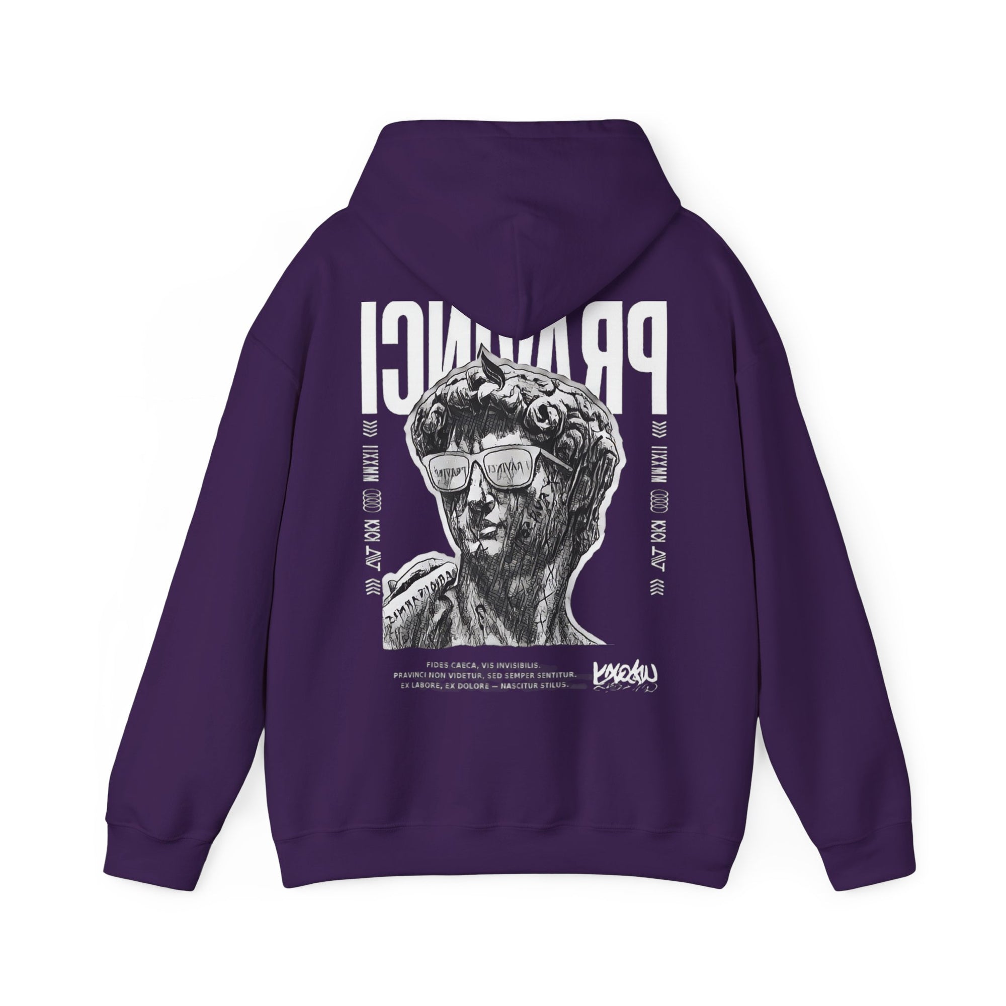 Pravinci Caecifides Monocromia – Purple Hooded Sweatshirt