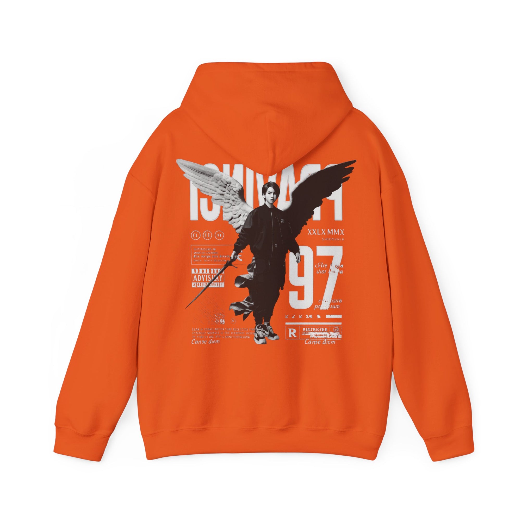 Pravinci Imperium Monocromia - Orange Hooded Sweatshirt