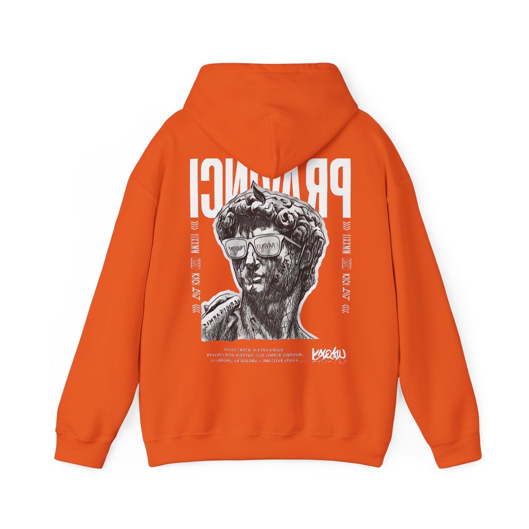 Pravinci Caecifides Monocromia – Orange Hooded Sweatshirt