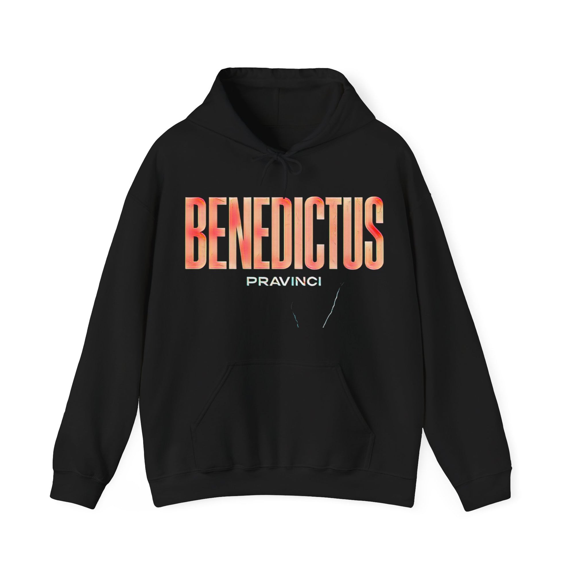 Pravinci Benedictus Labor Iridescente – Black Hooded Sweatshirt