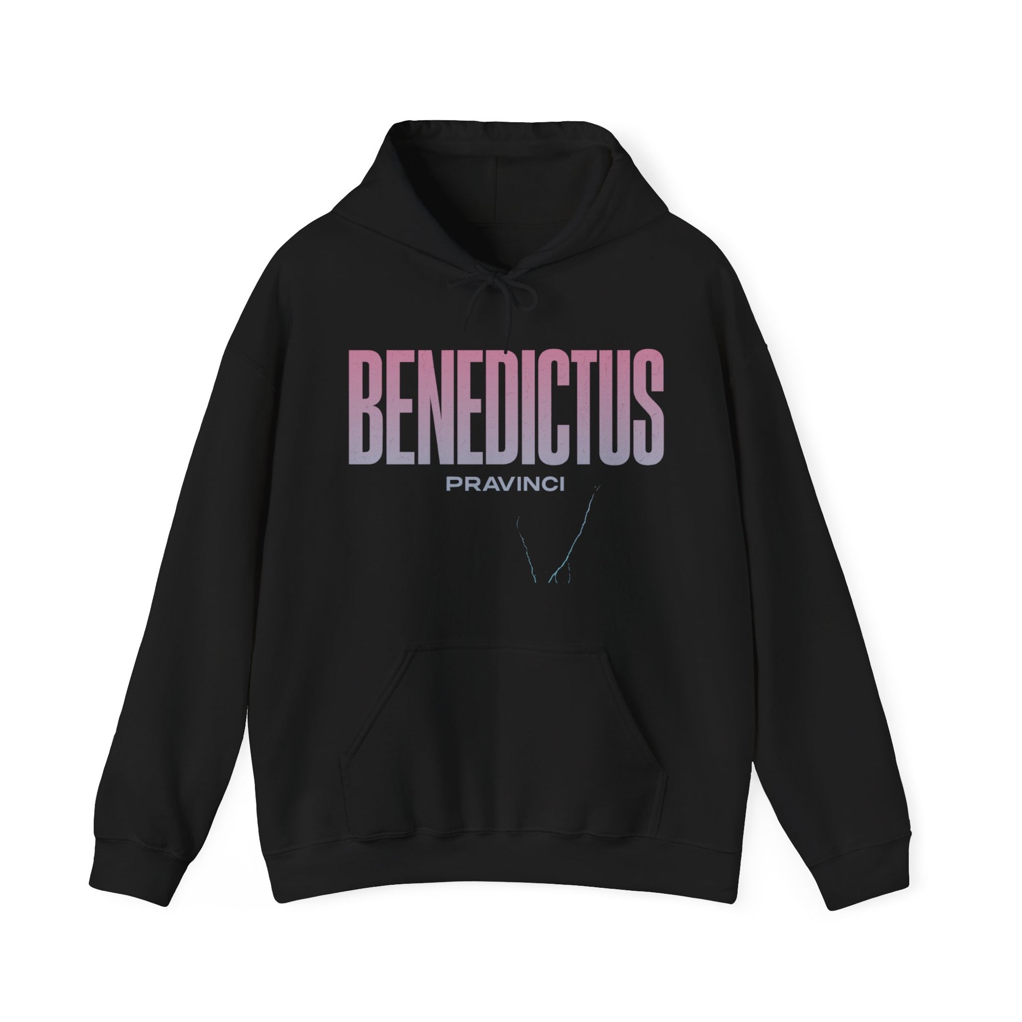 Pravinci Benedictus Labor Iridescente – Black Hooded Sweatshirt