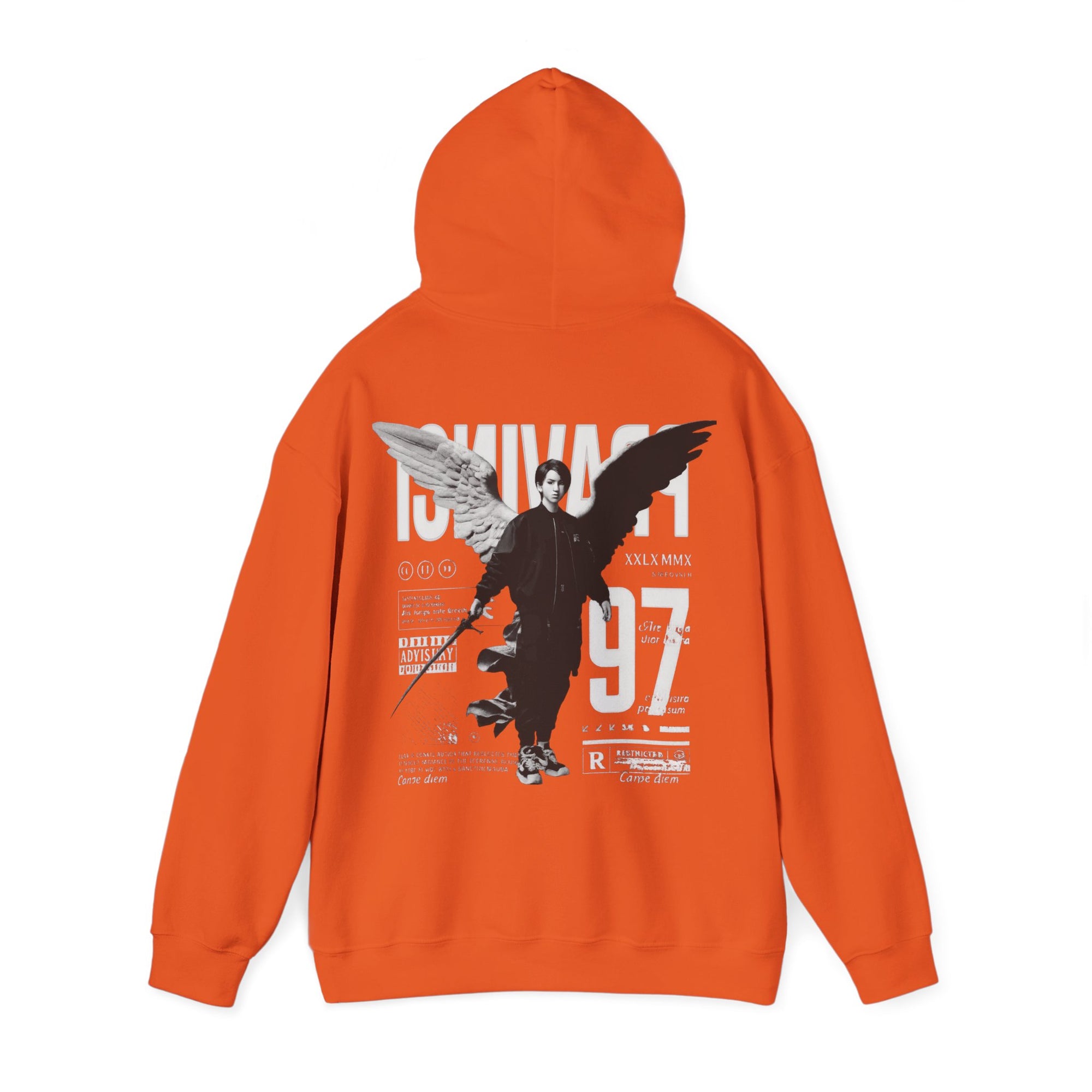 Pravinci Imperium Monocromia - Orange Hooded Sweatshirt
