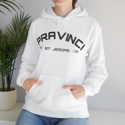 Pravinci St. Jerome Monocromia - White Hooded Sweatshirt