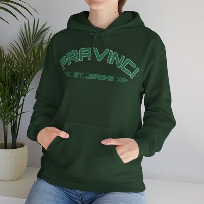 Pravinci St. Jerome - Forest Green Hooded Sweatshirt