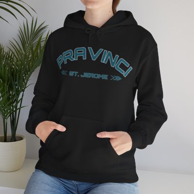 Pravinci St.Jerome Black Hooded Sweatshirt