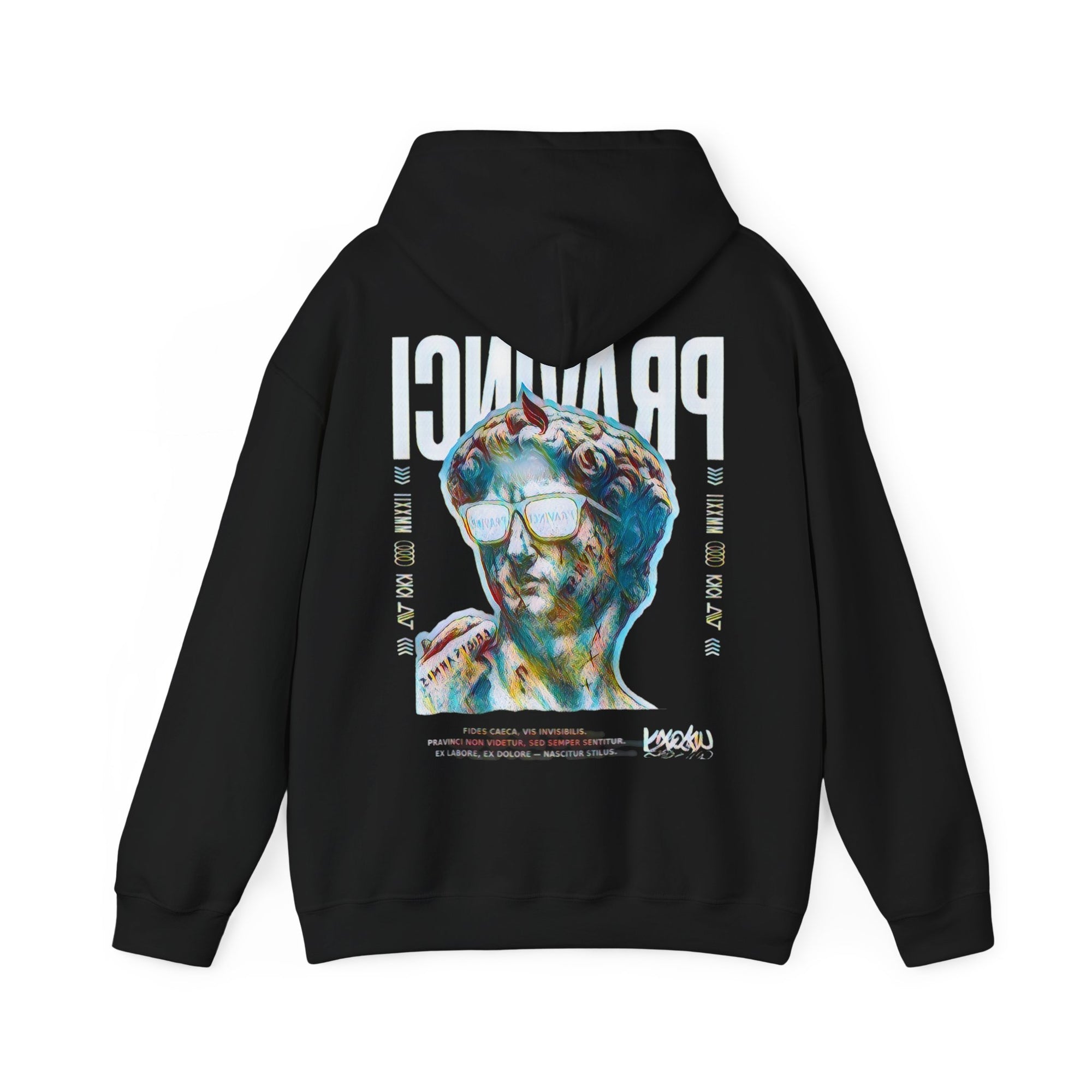 Pravinci Caecifides Iridescente – Black Hooded Sweatshirt