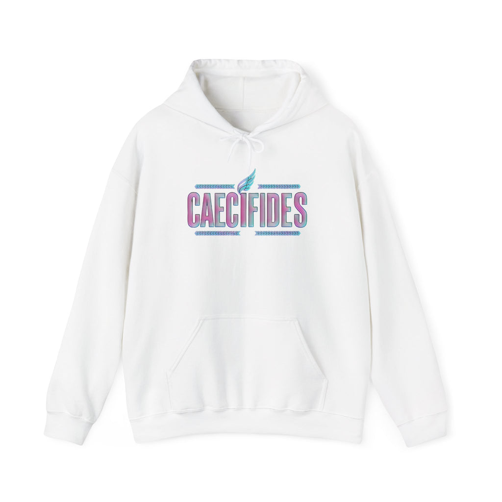 Pravinci Caecifides Iridescente – White Hooded Sweatshirt