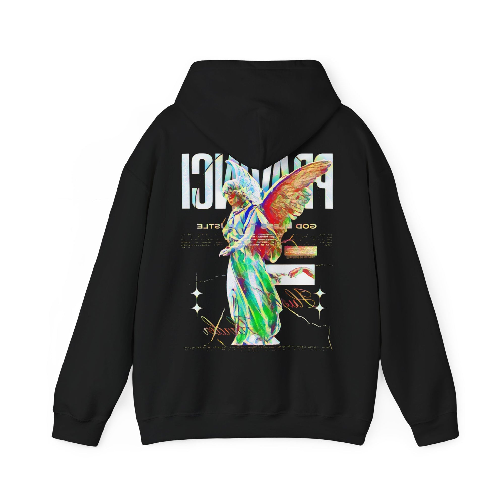 Pravinci Benedictus Labor Iridescente – Black Hooded Sweatshirt