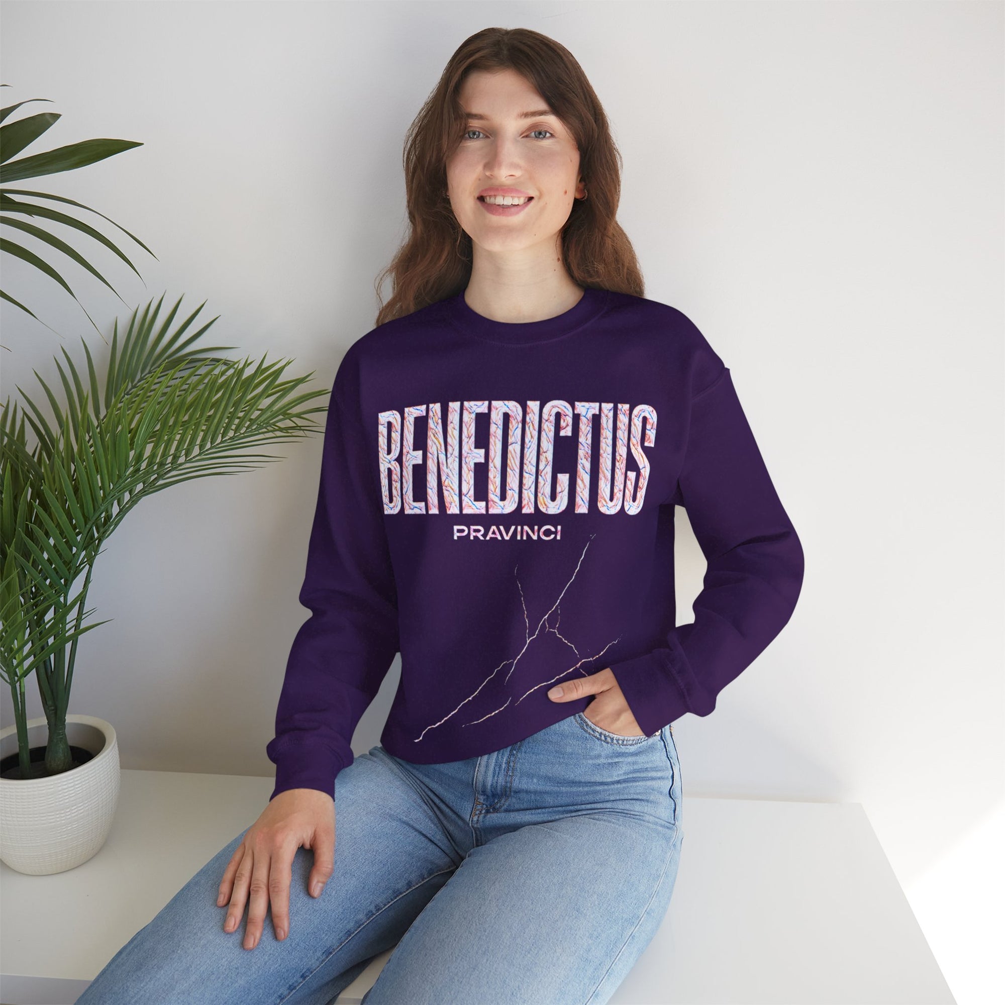 Pravinci Benedictus Labor Iridescente – Purple Sweatshirt