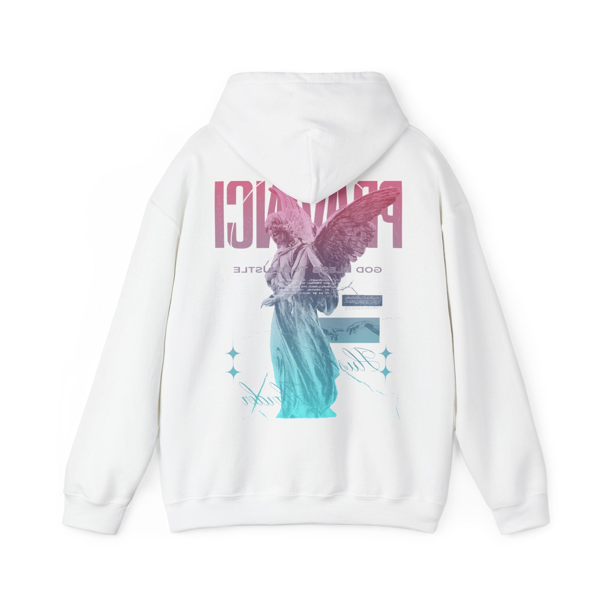 Pravinci Benedictus Labor Iridescente – White Hooded Sweatshirt
