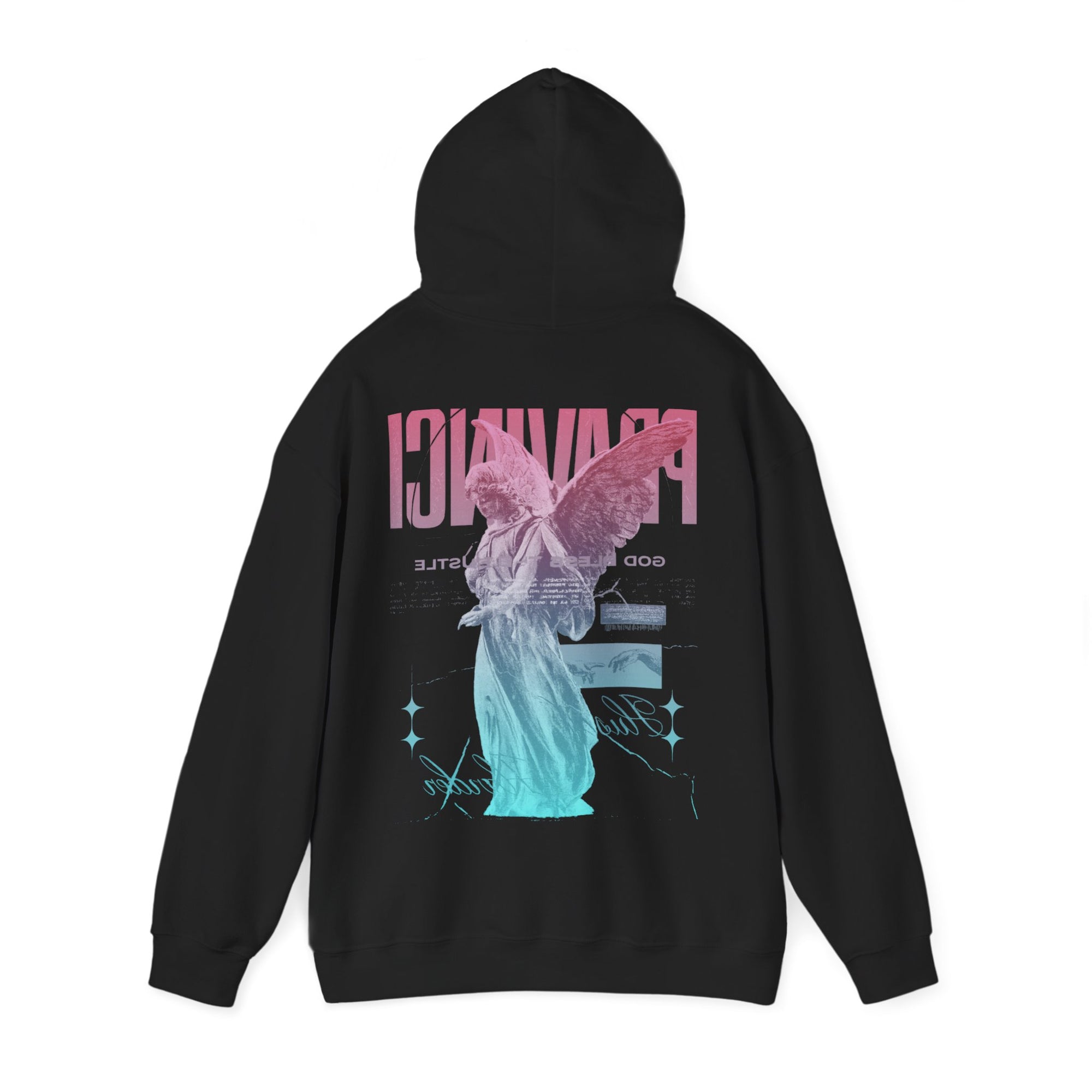 Pravinci Benedictus Labor Iridescente – Black Hooded Sweatshirt