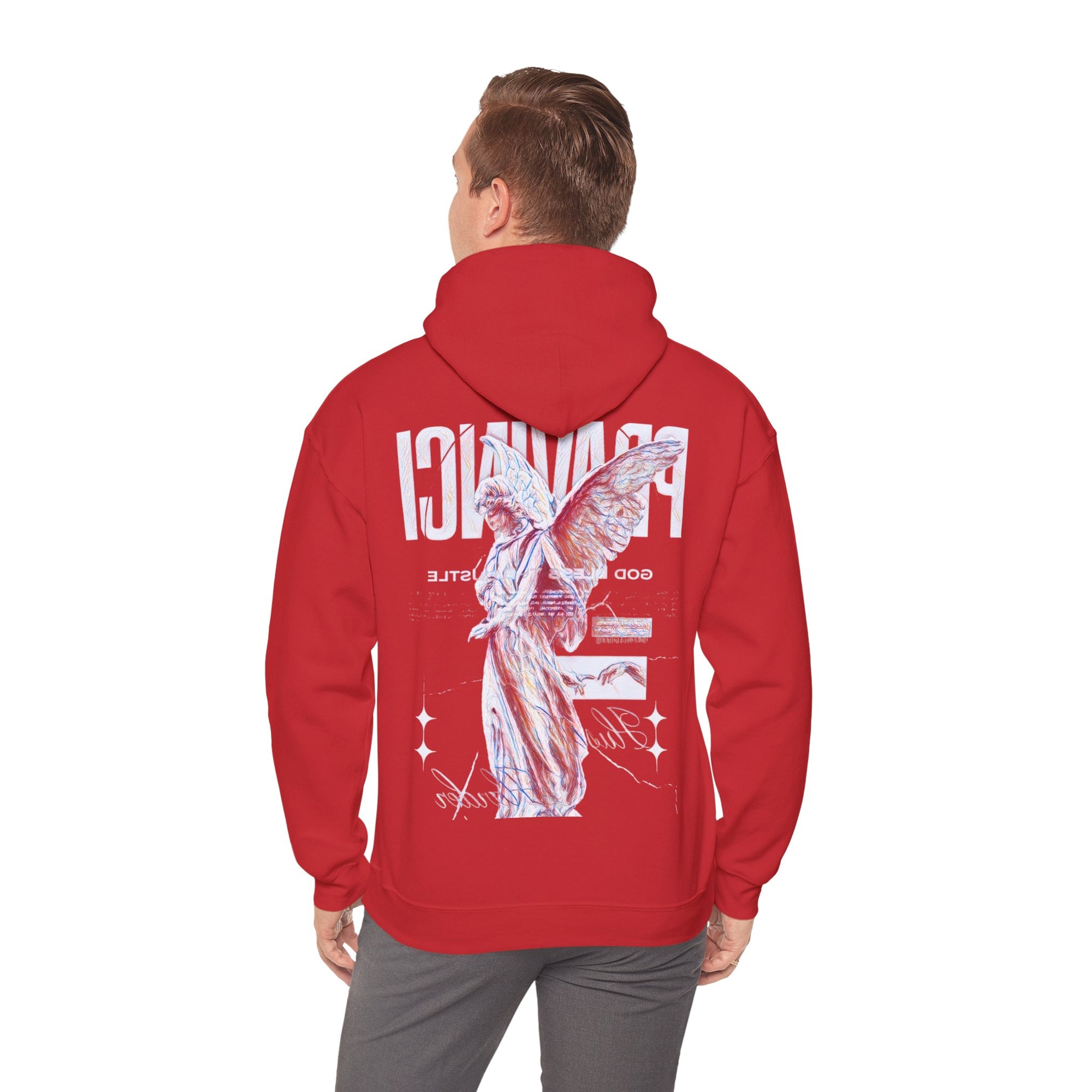 Pravinci Benedictus Labor Iridescente – Red Hooded Sweatshirt