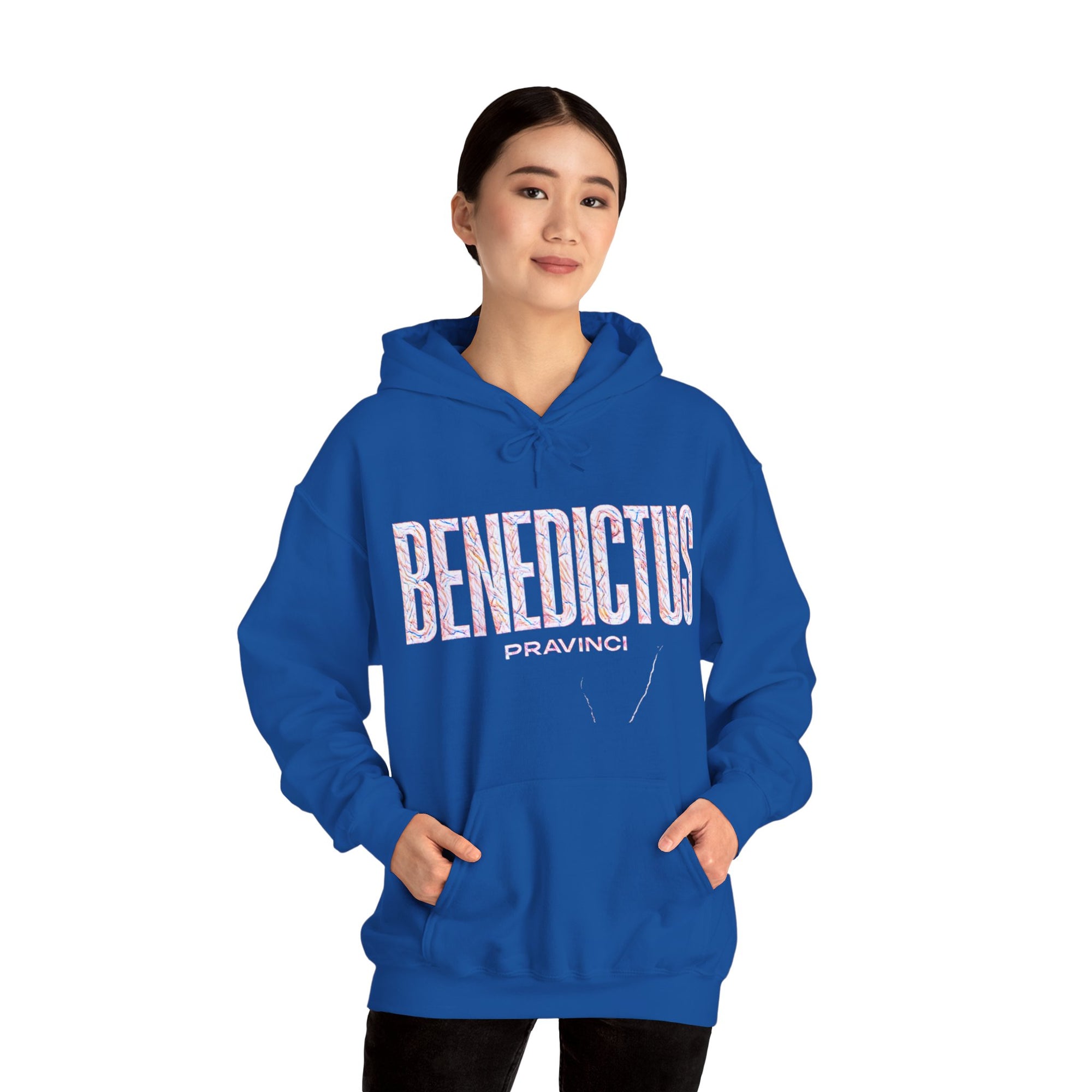 Pravinci Benedictus Labor Iridescente – Blue Hooded Sweatshirt
