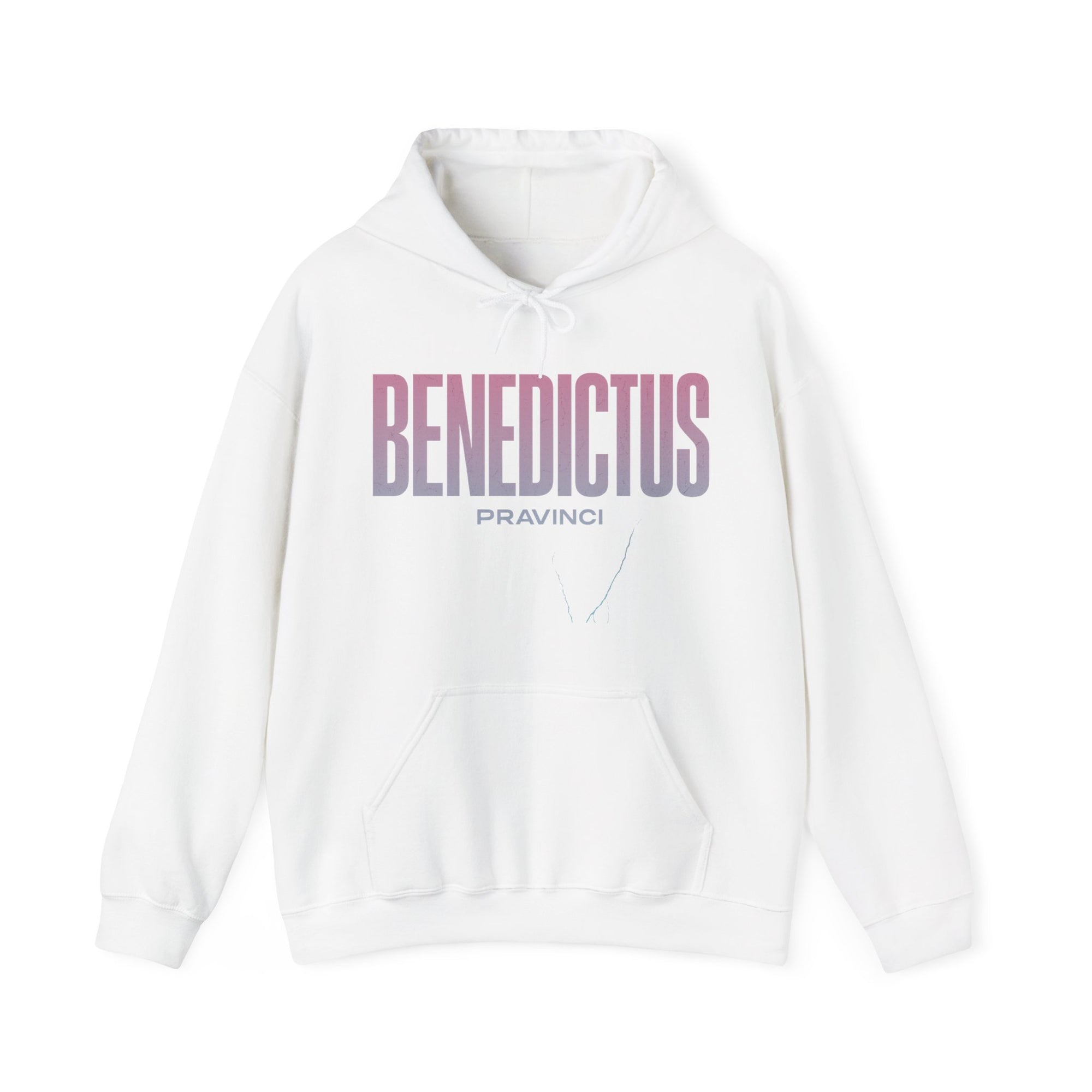 Pravinci Benedictus Labor Iridescente – White Hooded Sweatshirt