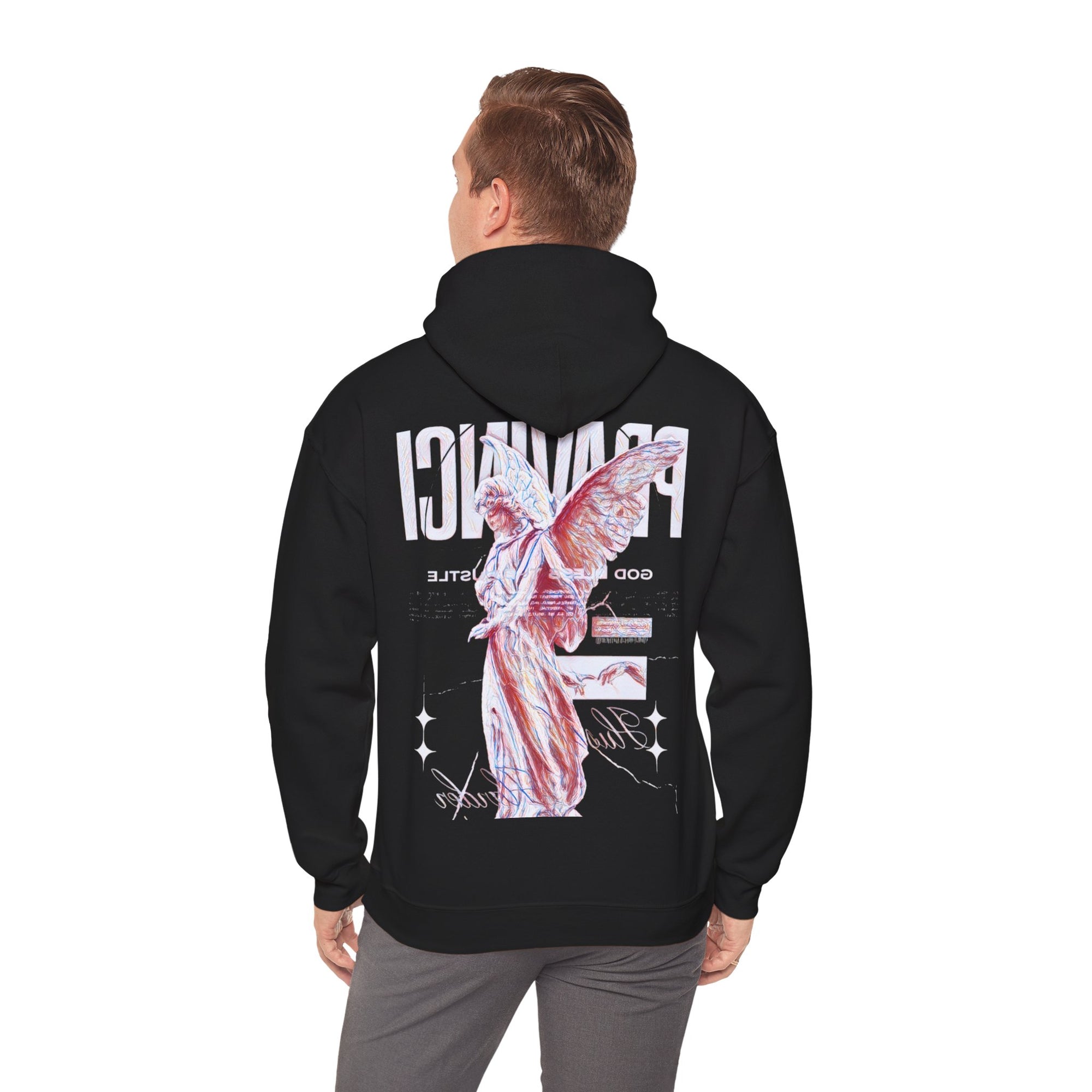 Pravinci Benedictus Labor Iridescente – Black Hooded Sweatshirt