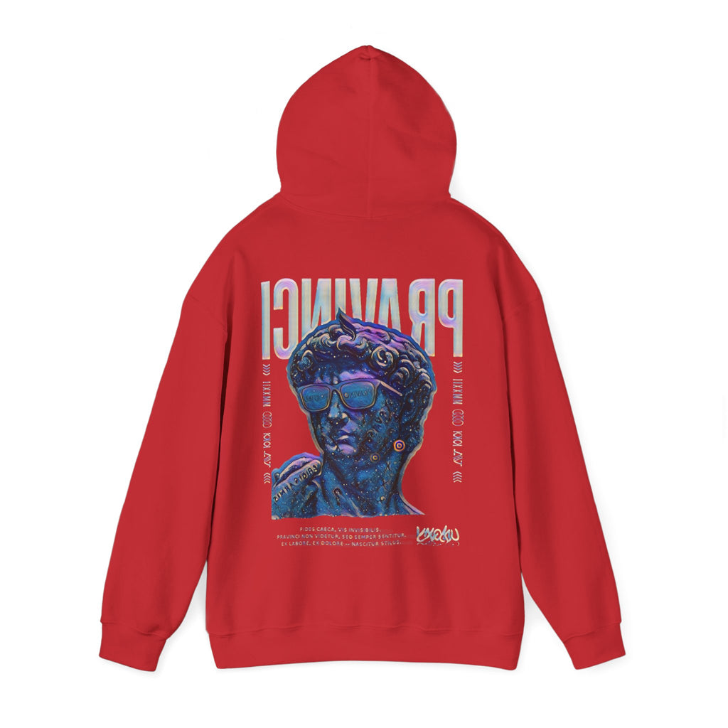 Pravinci Caecifides Iridescente – Red Hooded Sweatshirt