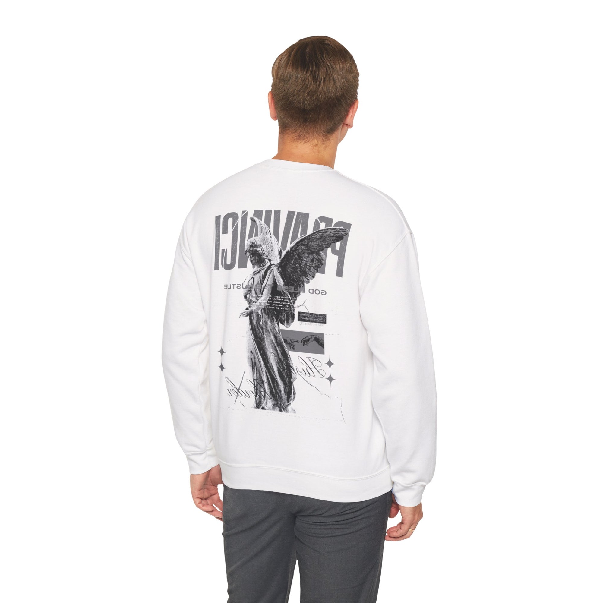 Pravinci Benedictus Labor Monocromia – White Sweatshirt