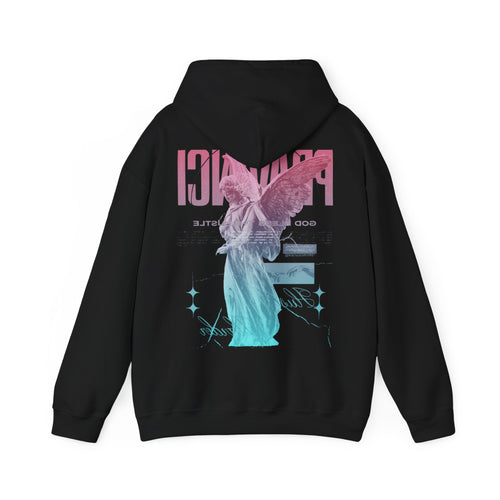 Pravinci Benedictus Labor Iridescente – Black Hooded Sweatshirt