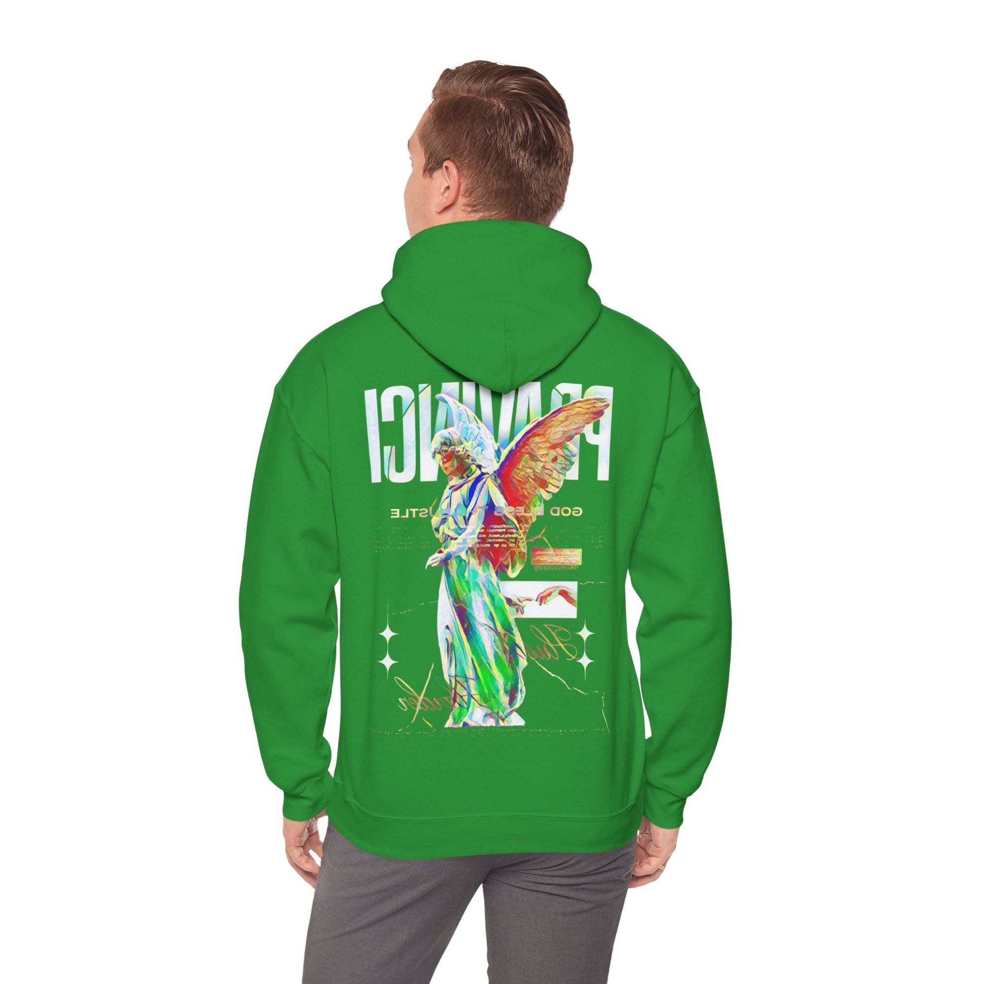 Pravinci Benedictus Labor Iridescente – Green Hooded Sweatshirt