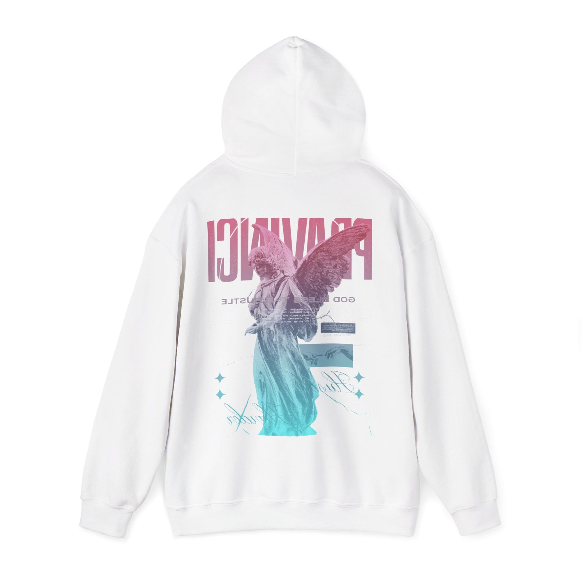 Pravinci Benedictus Labor Iridescente – White Hooded Sweatshirt