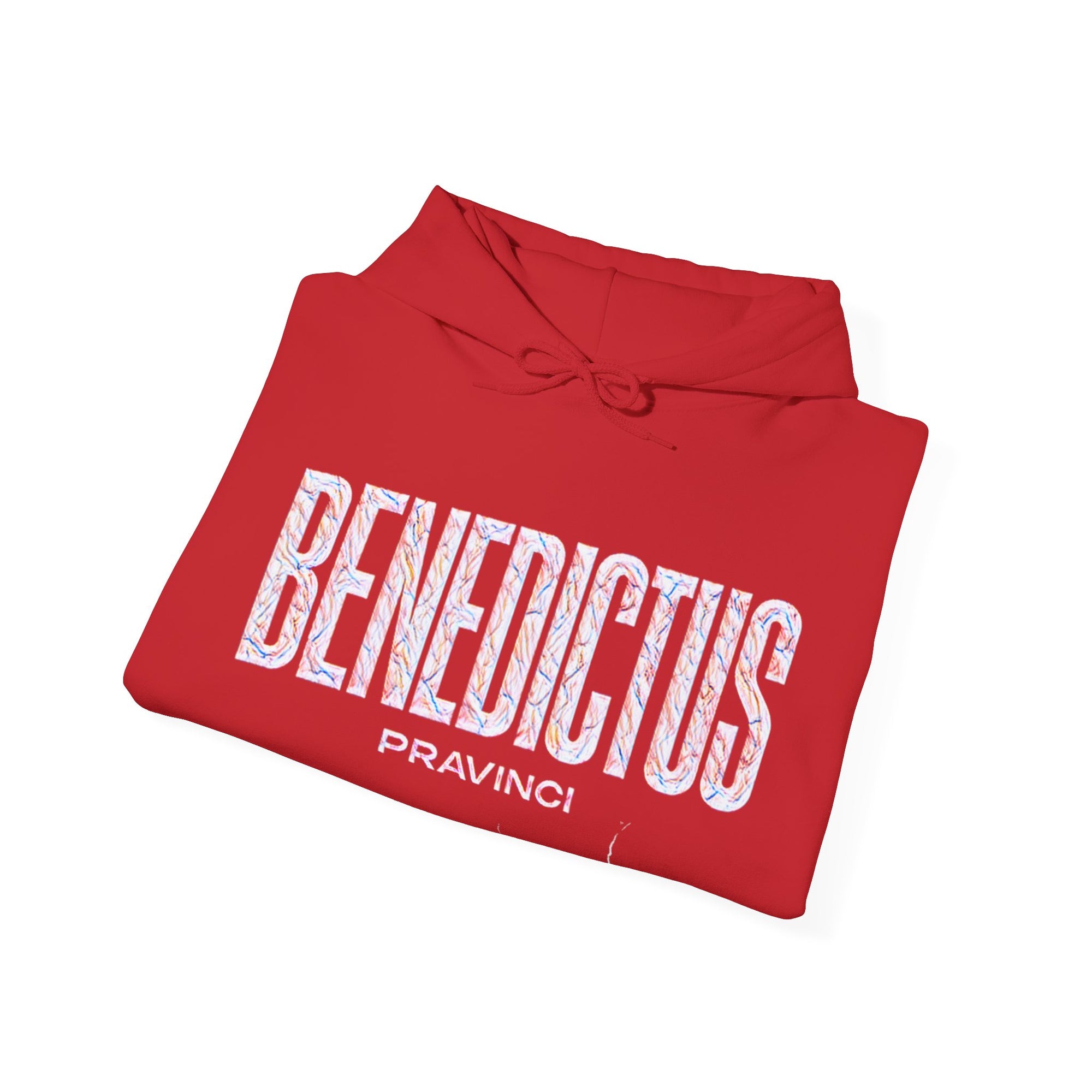 Pravinci Benedictus Labor Iridescente – Red Hooded Sweatshirt