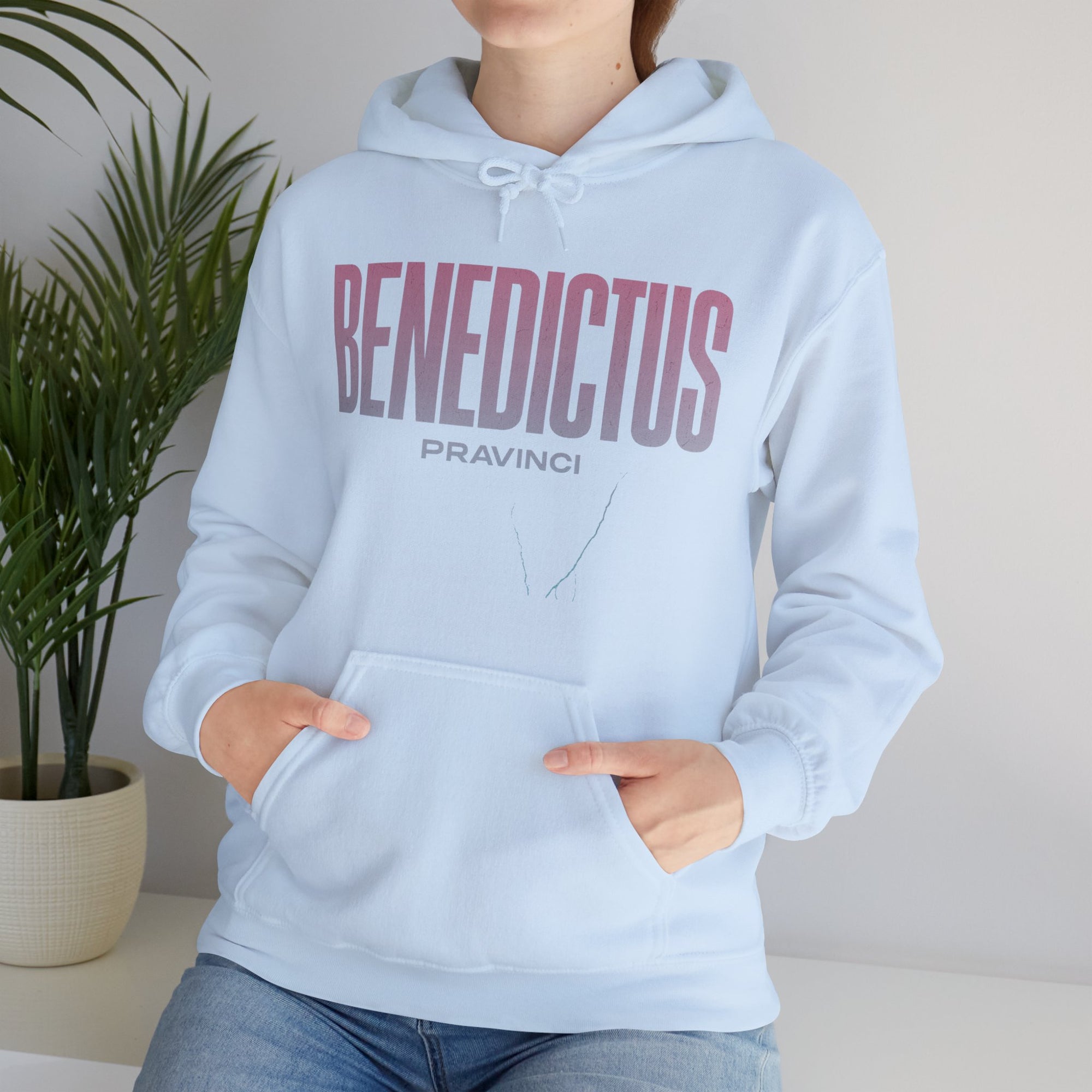 Pravinci Benedictus Labor Iridescente – Light Blue Hooded Sweatshirt