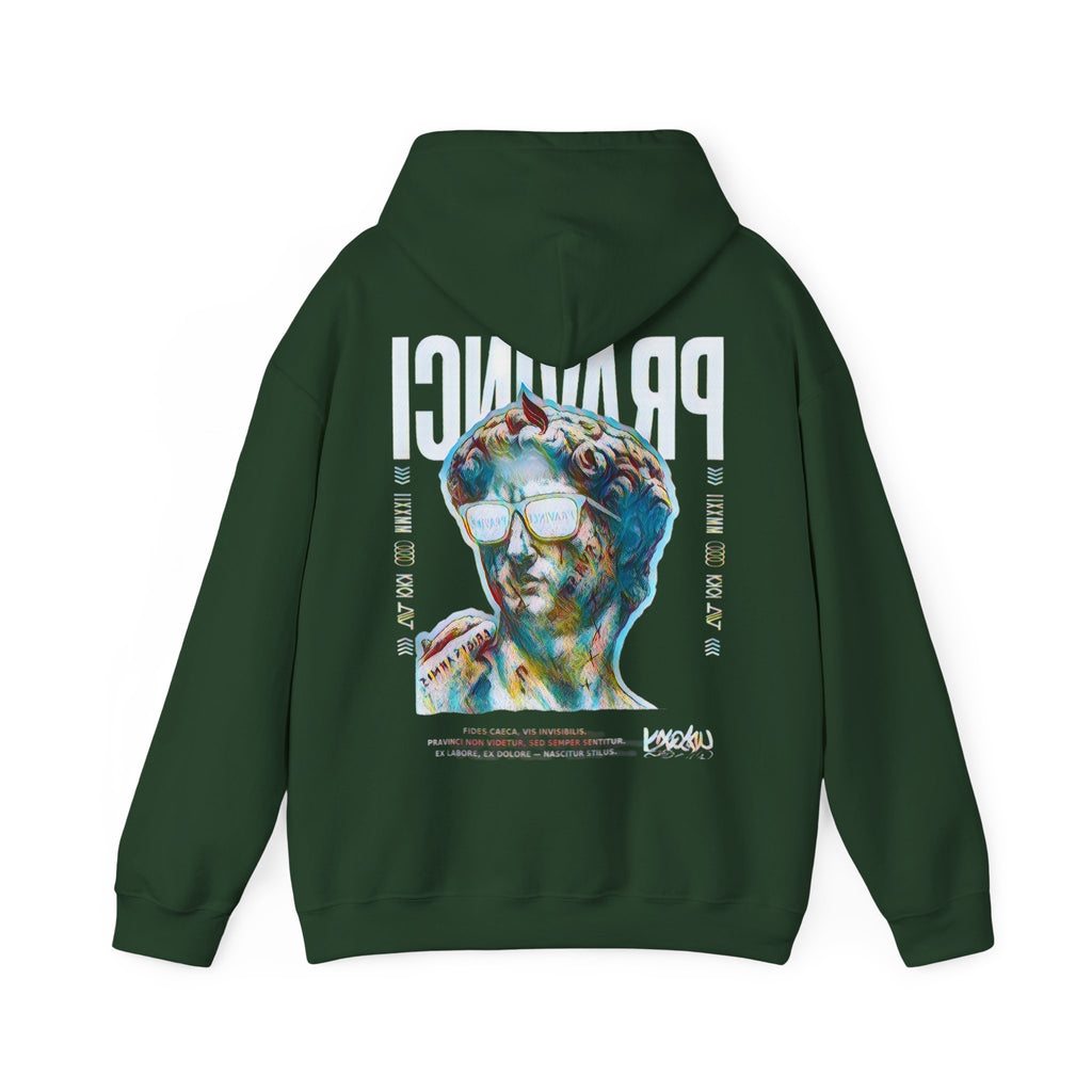Pravinci Caecifides Iridescente – Dark Green Hooded Sweatshirt