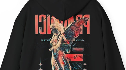 Pravinci Benedictus Labor Iridescente – Black Hooded Sweatshirt
