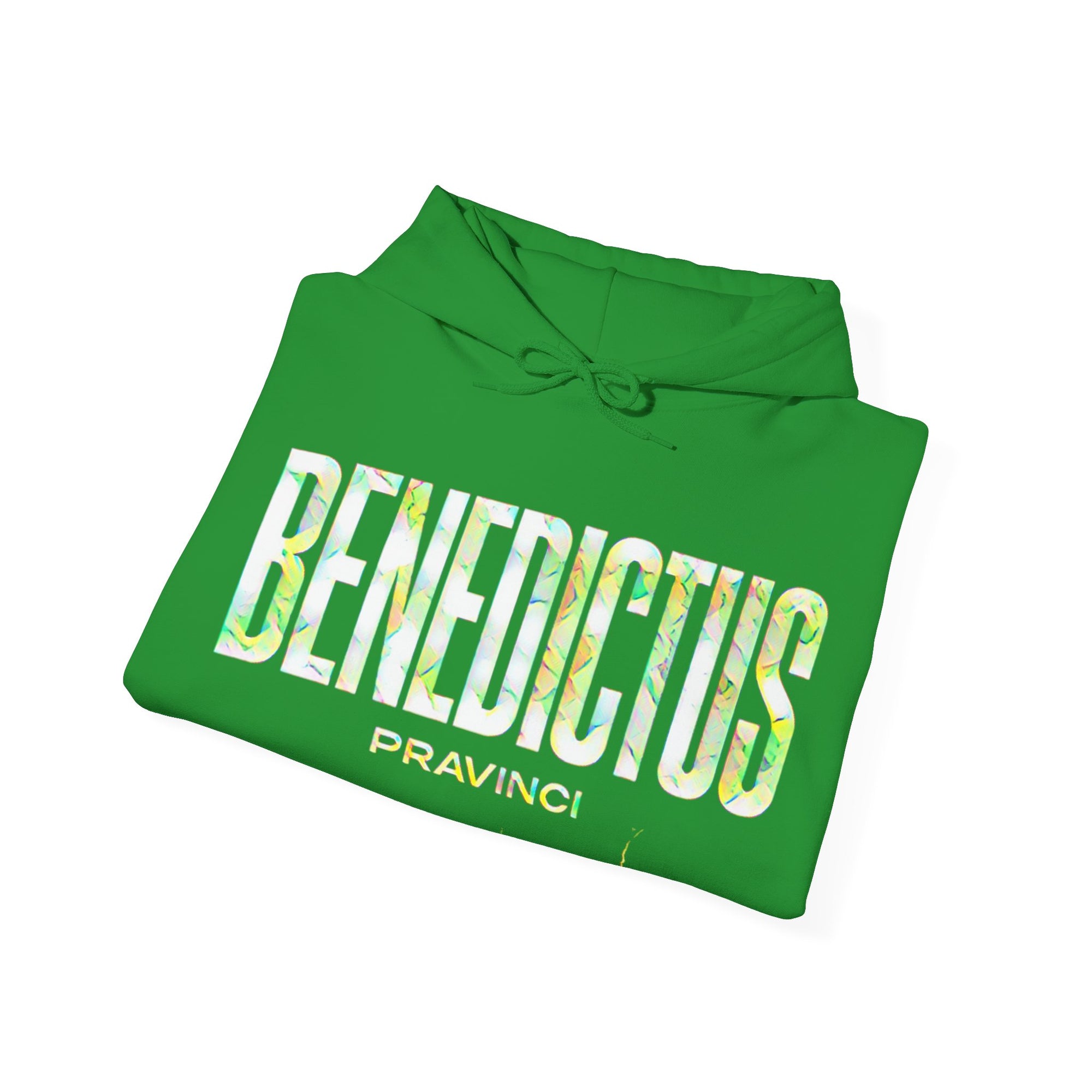Pravinci Benedictus Labor Iridescente – Green Hooded Sweatshirt