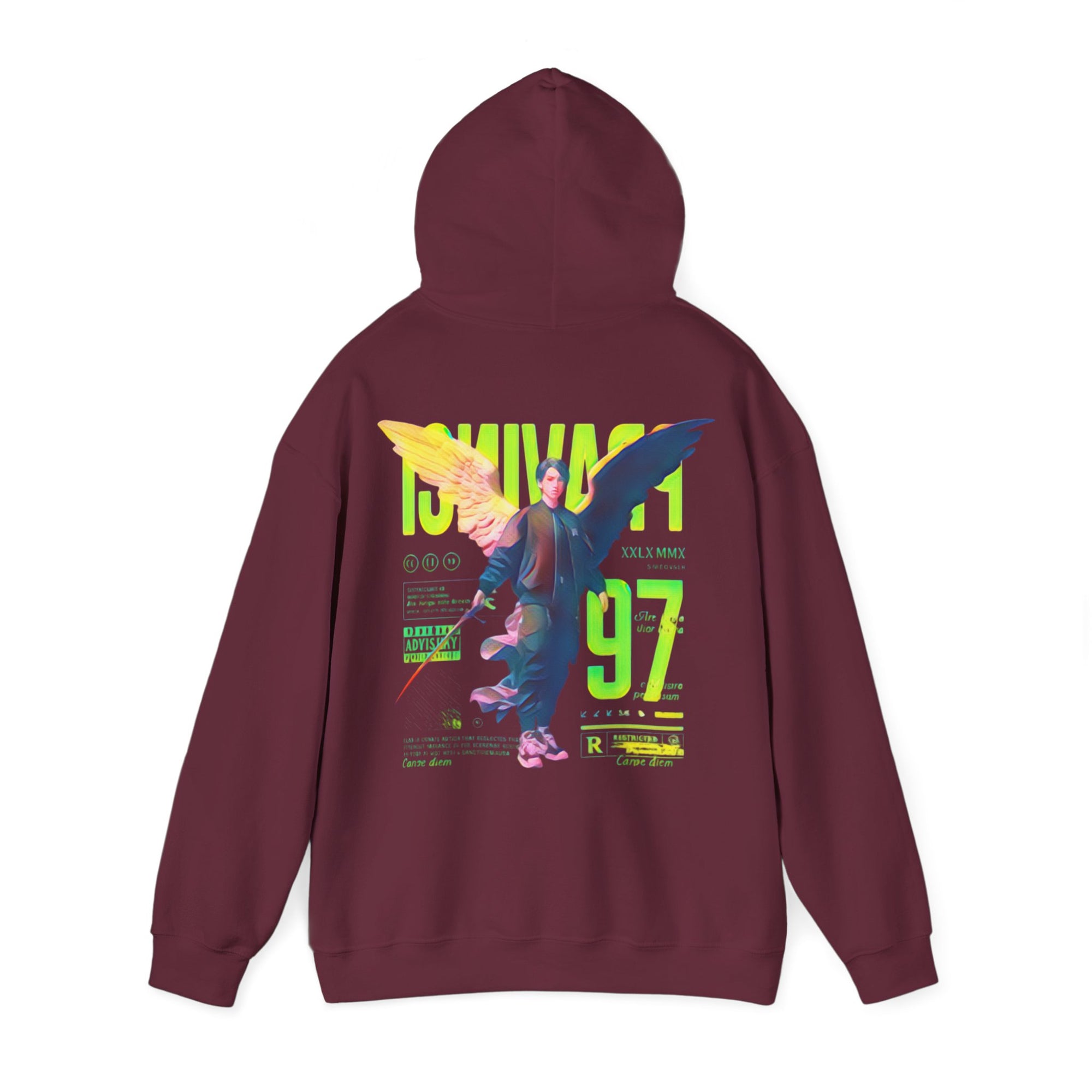 Pravinci Imperium Iridescente - Maroon Hooded Sweatshirt