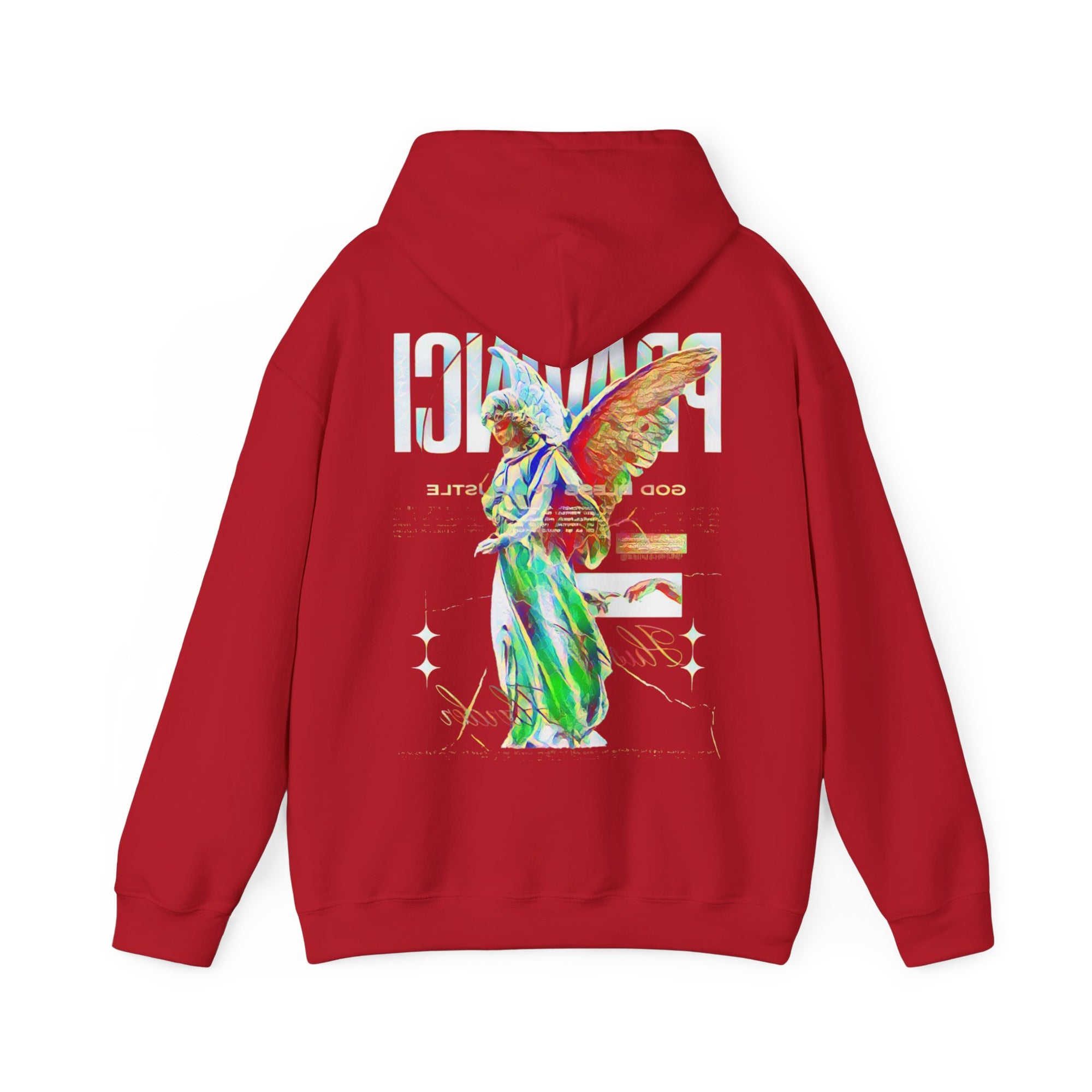 Pravinci Benedictus Labor Iridescente – Red Hooded Sweatshirt