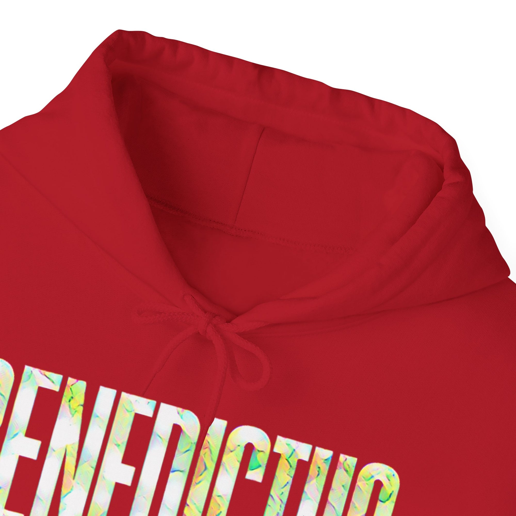 Pravinci Benedictus Labor Iridescente – Red Hooded Sweatshirt