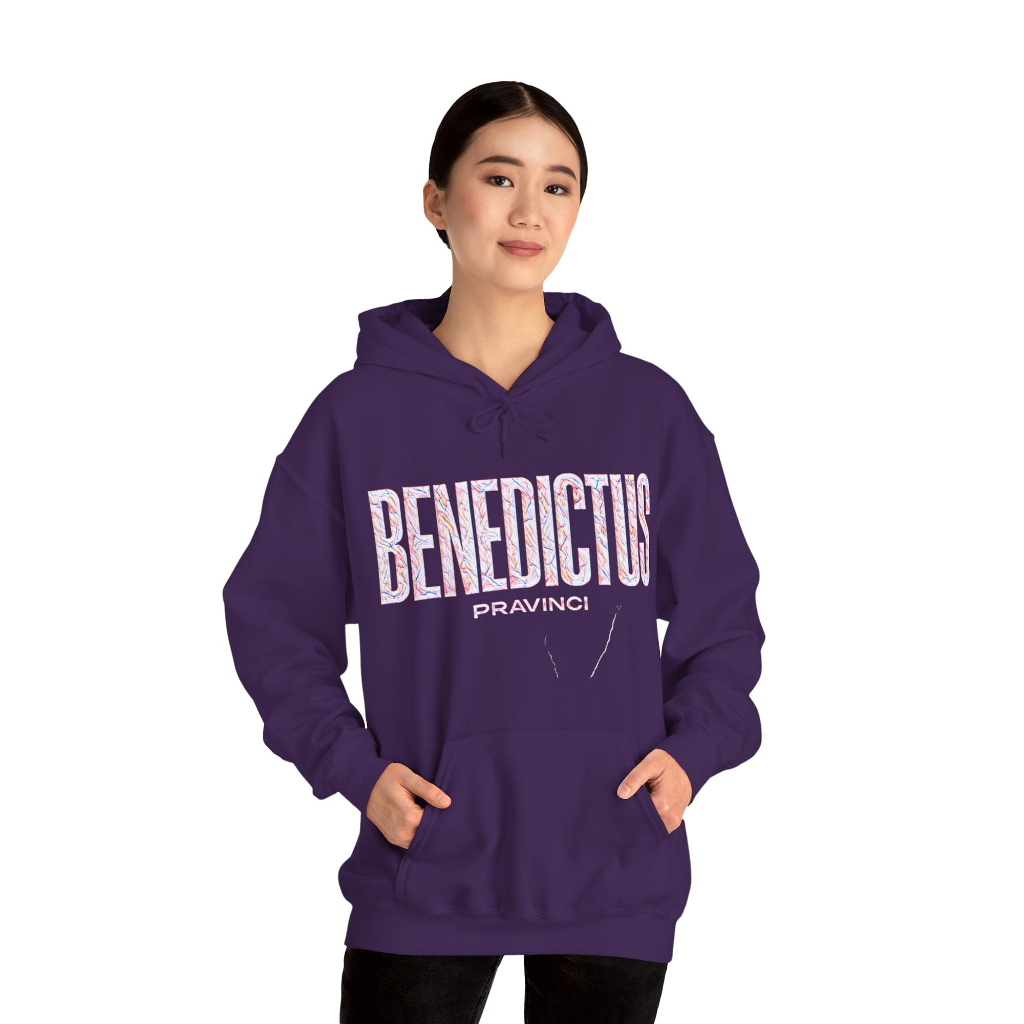 Pravinci Benedictus Labor Iridescente – Purple Hooded Sweatshirt