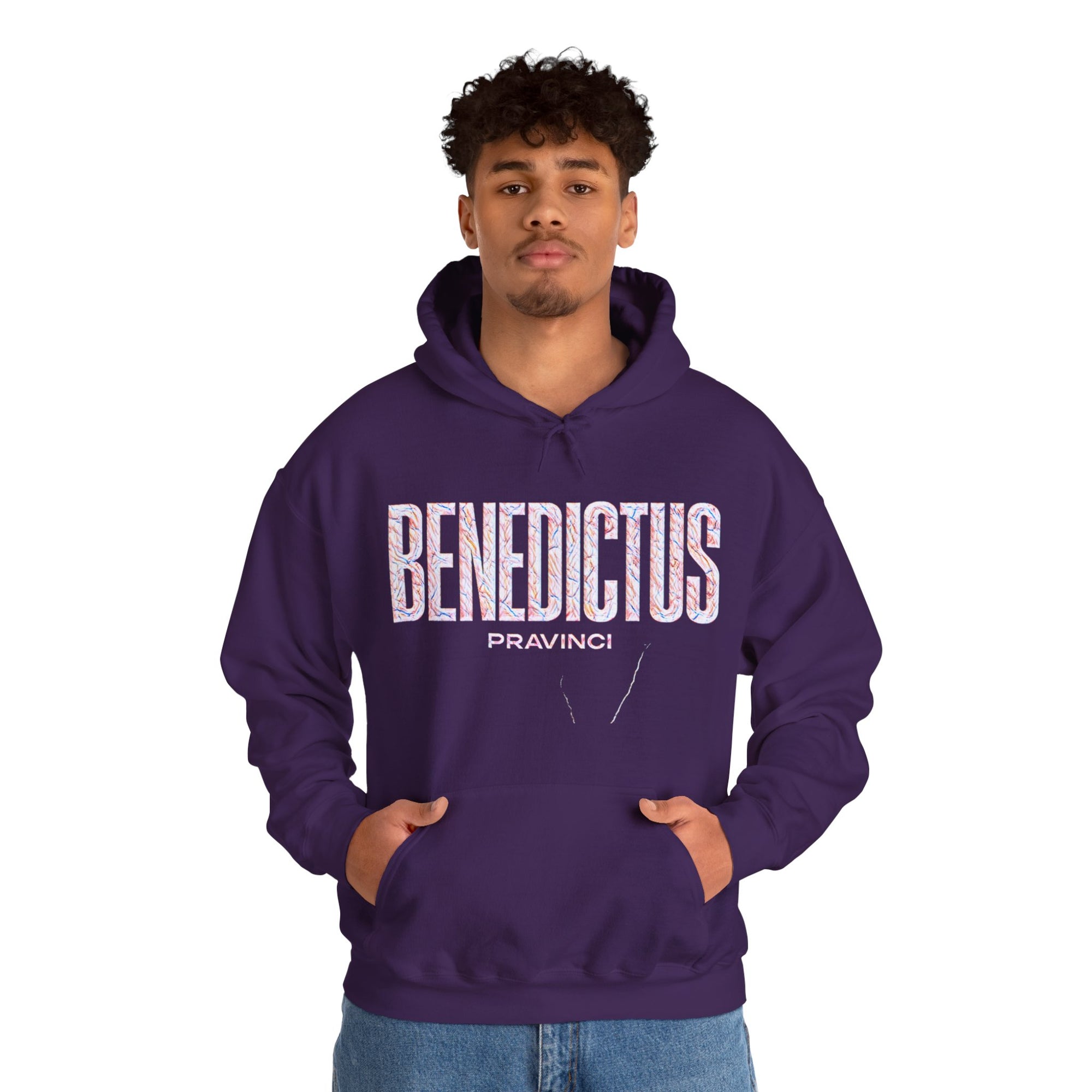 Pravinci Benedictus Labor Iridescente – Purple Hooded Sweatshirt