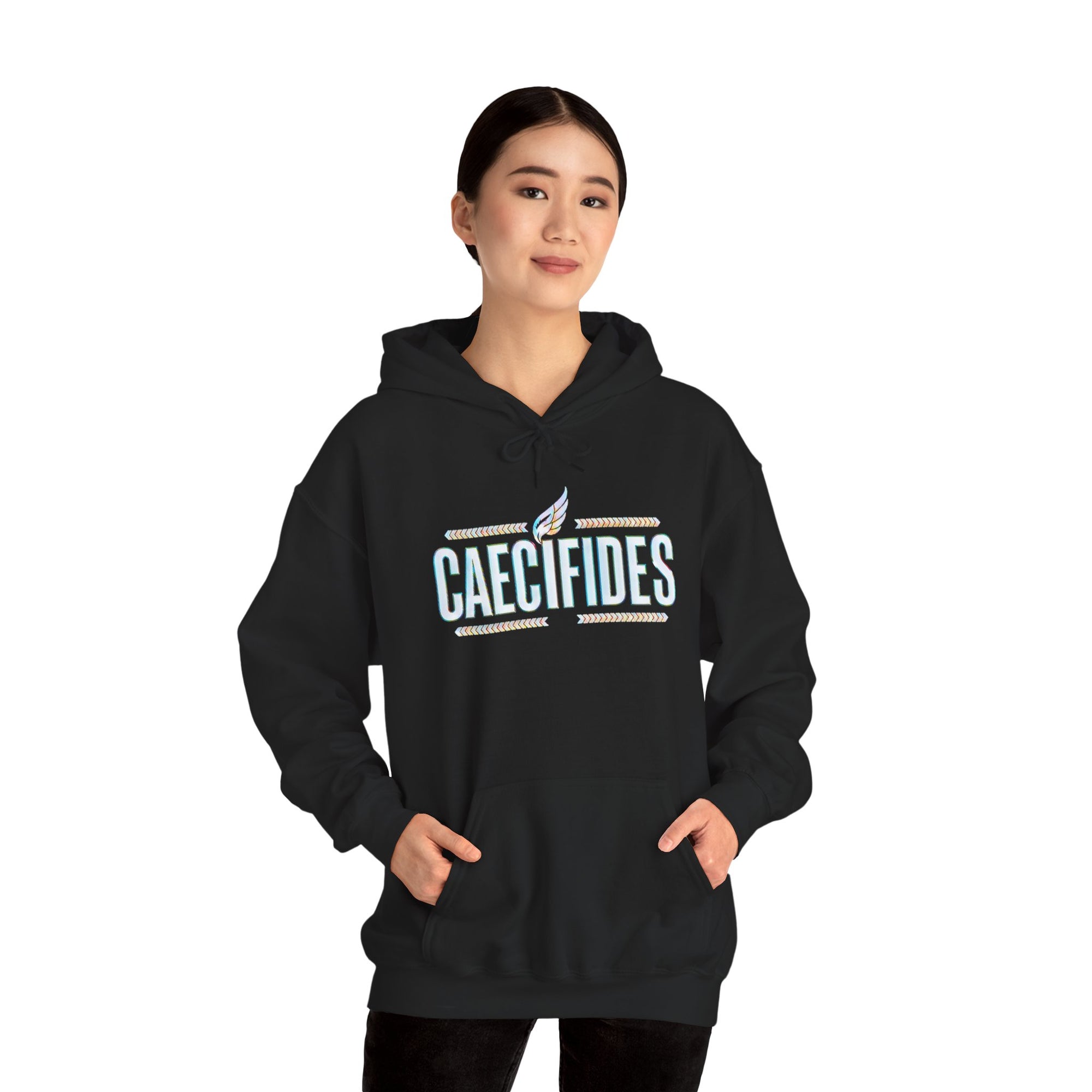 Pravinci Caecifides Iridescente – Black Hooded Sweatshirt
