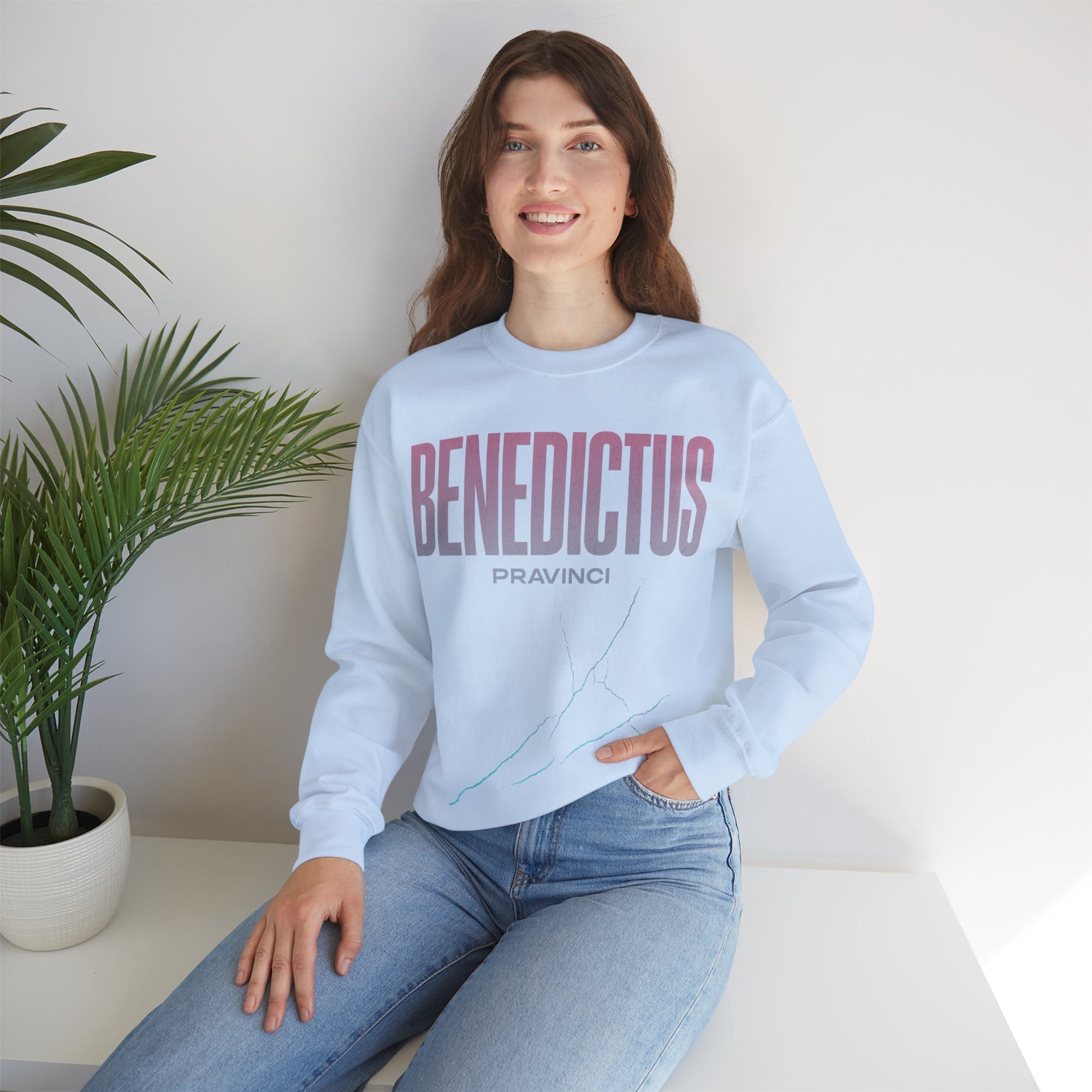 Pravinci Benedictus Labor Iridescente – Light Blue Sweatshirt