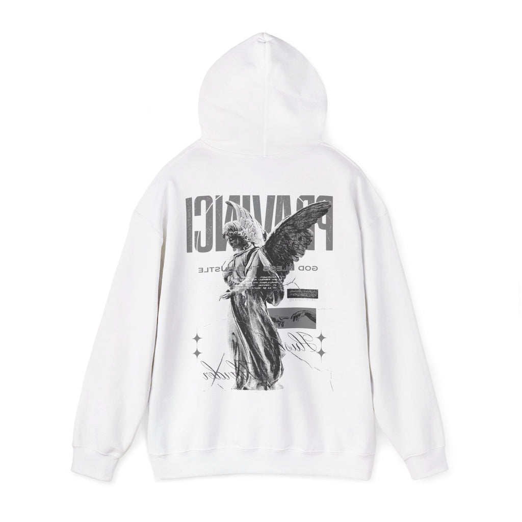 Pravinci Benedictus Labor Monocromia – White Hooded Sweatshirt