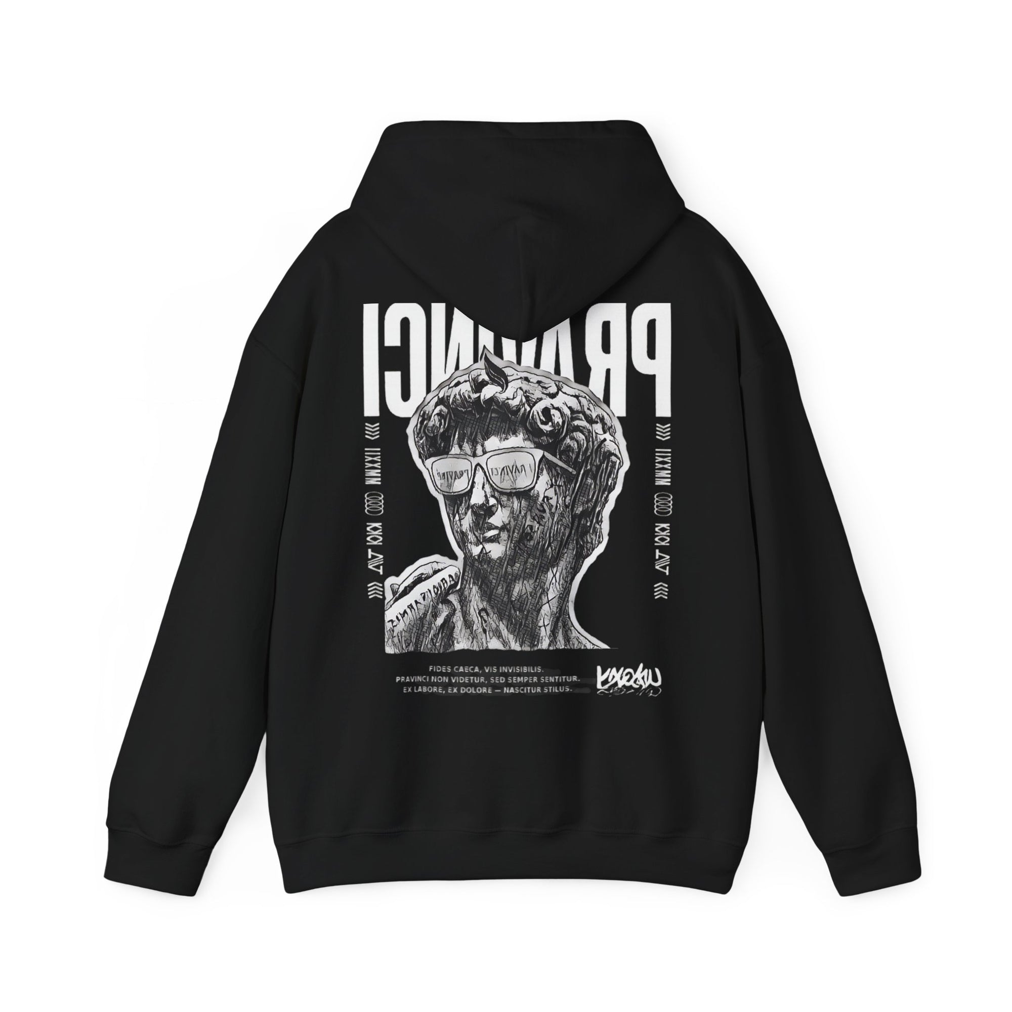 Pravinci Caecifides Monocromia – Black Hooded Sweatshirt
