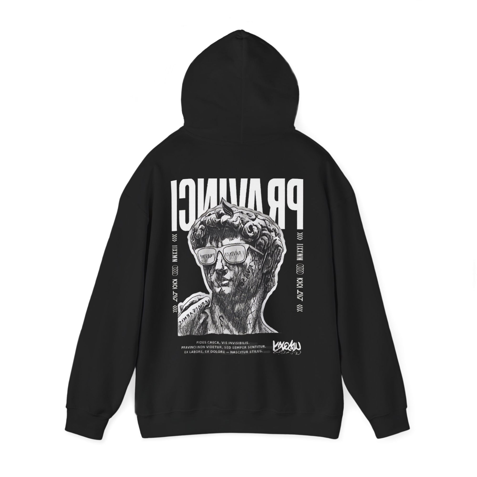 Pravinci Caecifides Monocromia – Black Hooded Sweatshirt