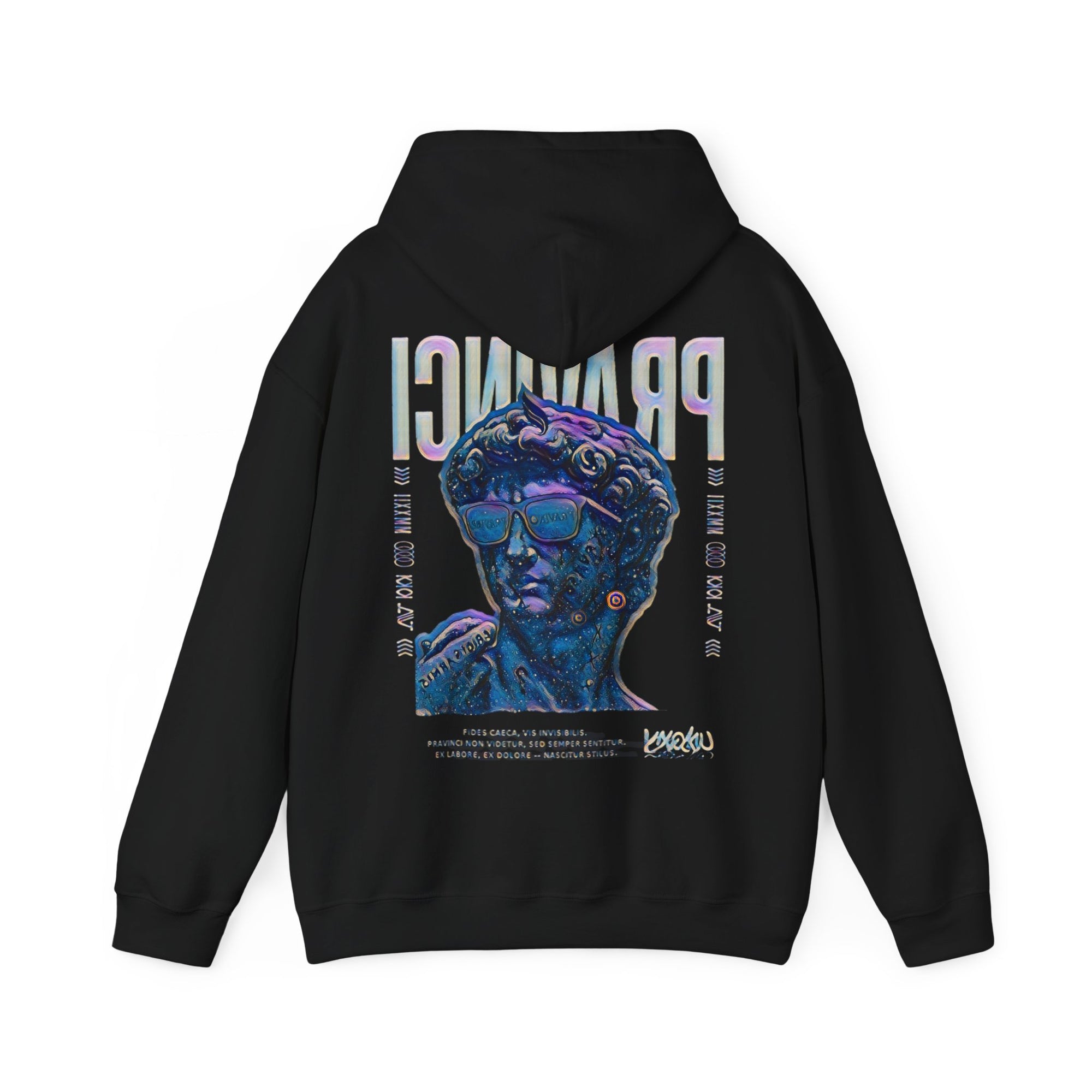 Pravinci Caecifides Iridescente – Black Hooded Sweatshirt