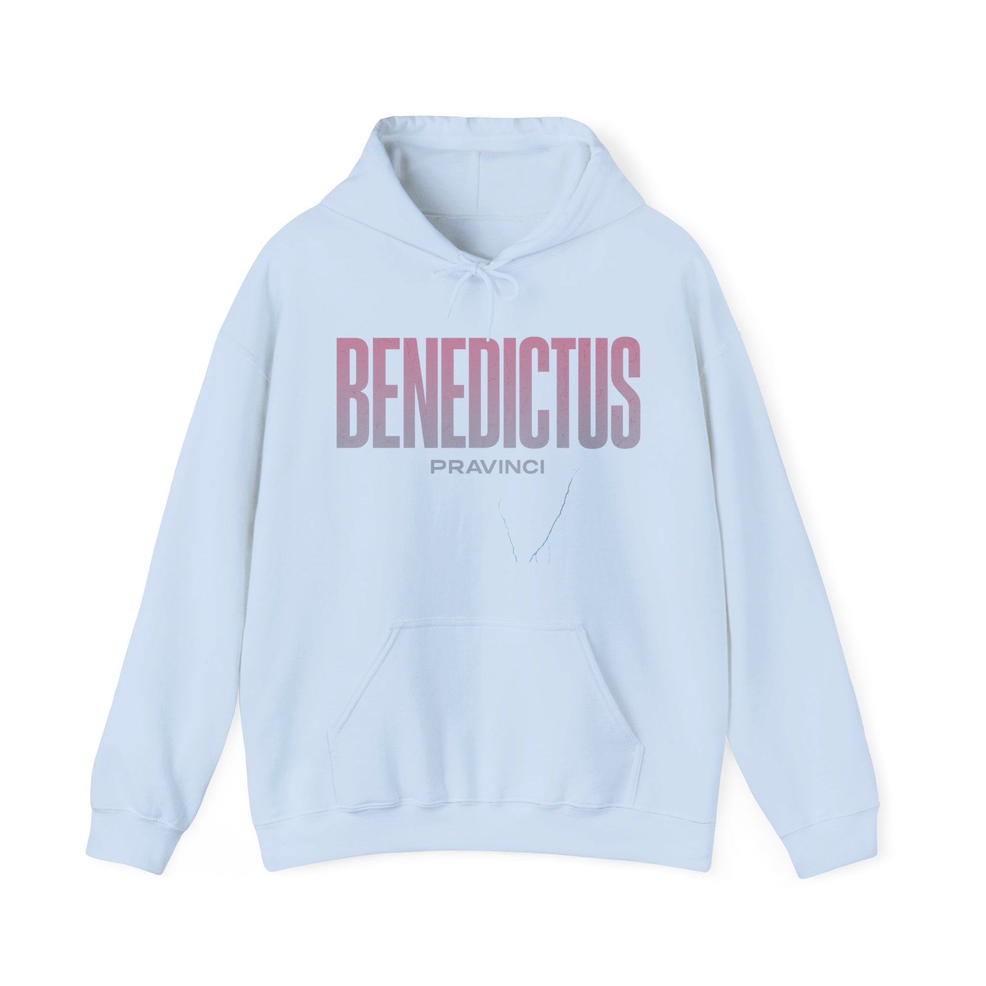 Pravinci Benedictus Labor Iridescente – Light Blue Hooded Sweatshirt