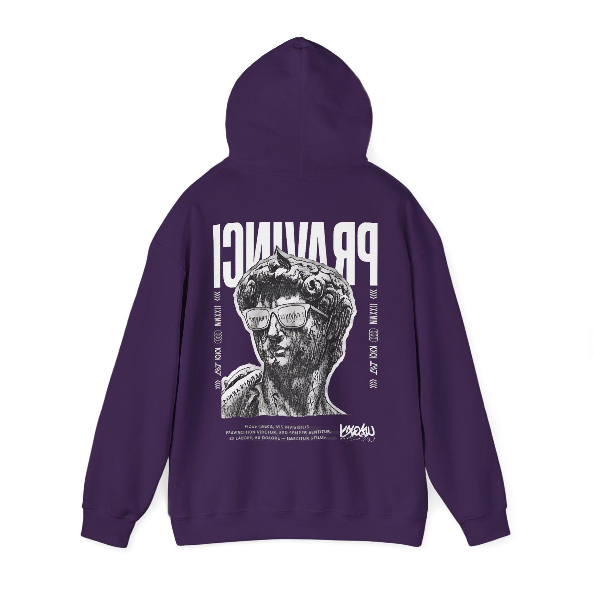 Pravinci Caecifides Monocromia – Purple Hooded Sweatshirt