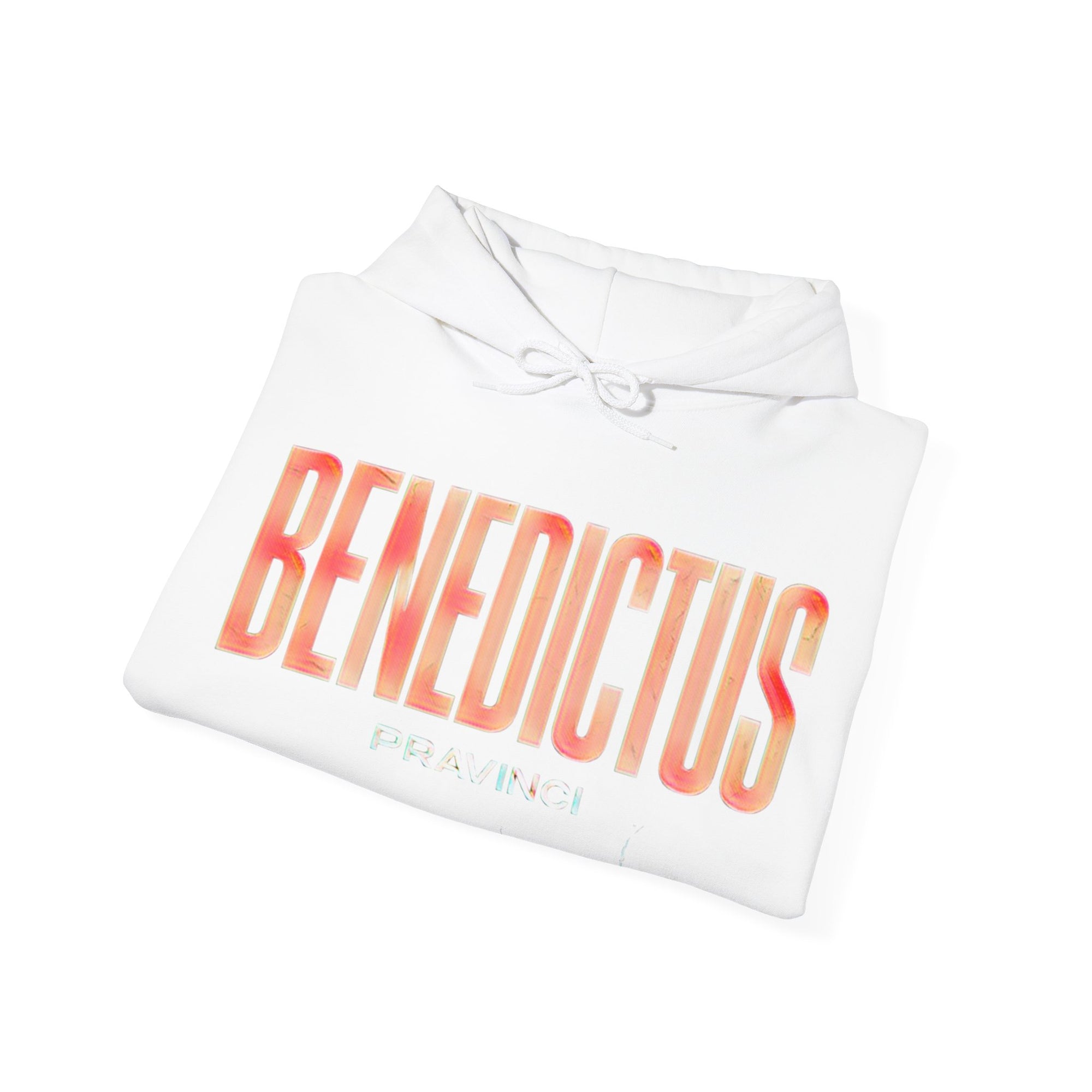 Pravinci Benedictus Labor Iridescente – White Hooded Sweatshirt