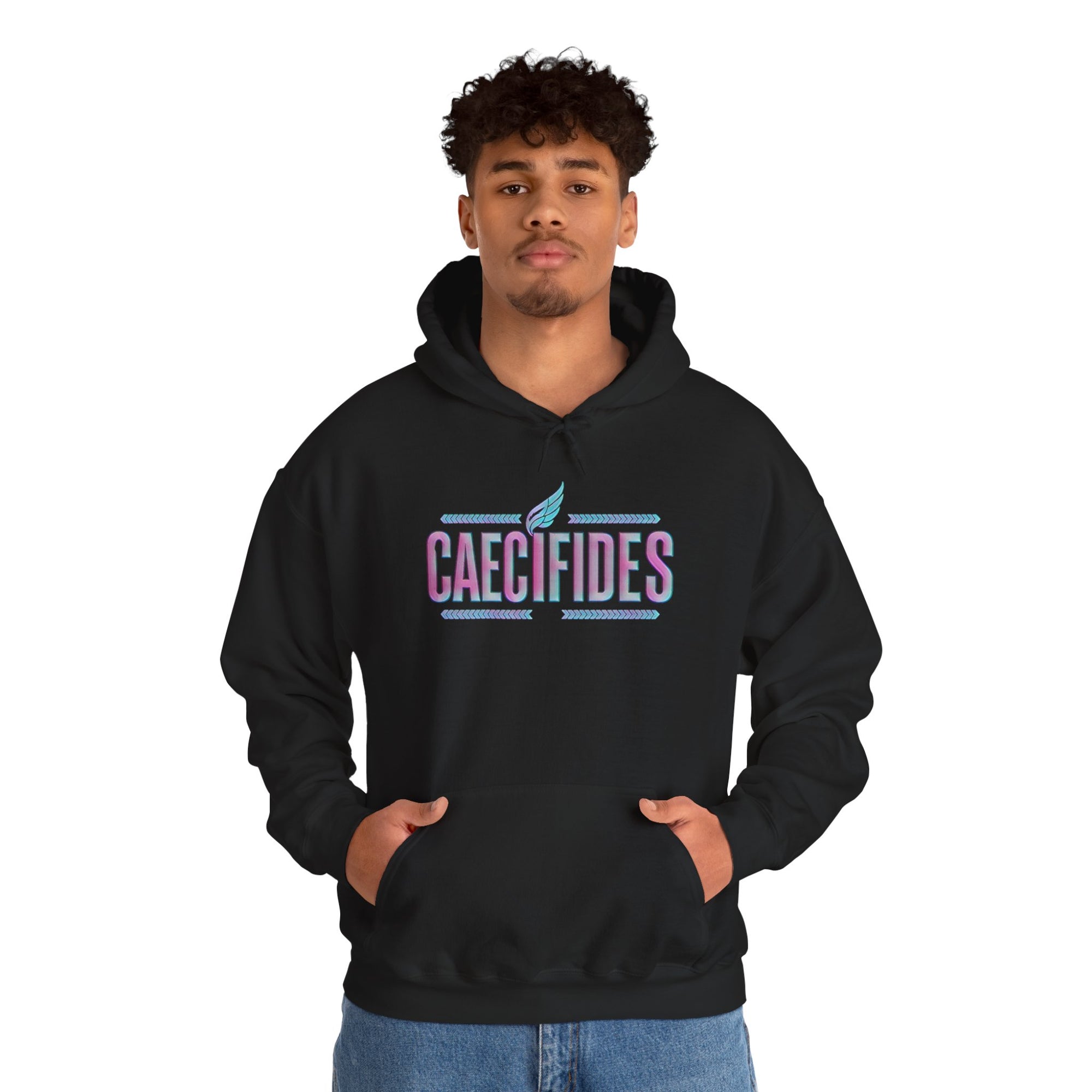 Pravinci Caecifides Iridescente – Black Hooded Sweatshirt