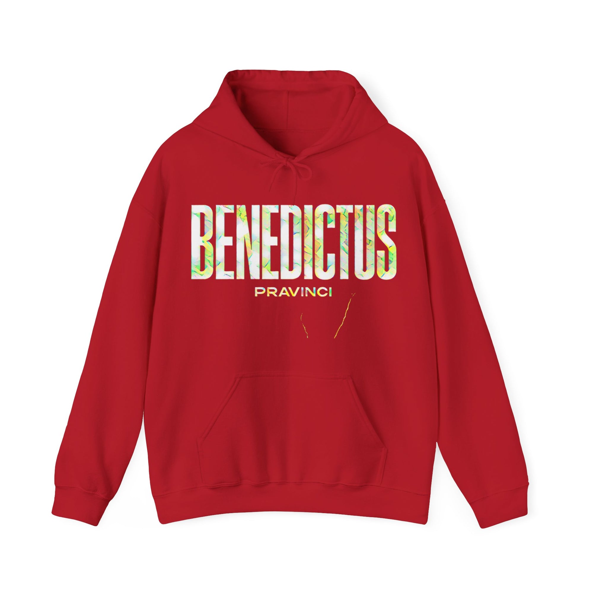 Pravinci Benedictus Labor Iridescente – Red Hooded Sweatshirt