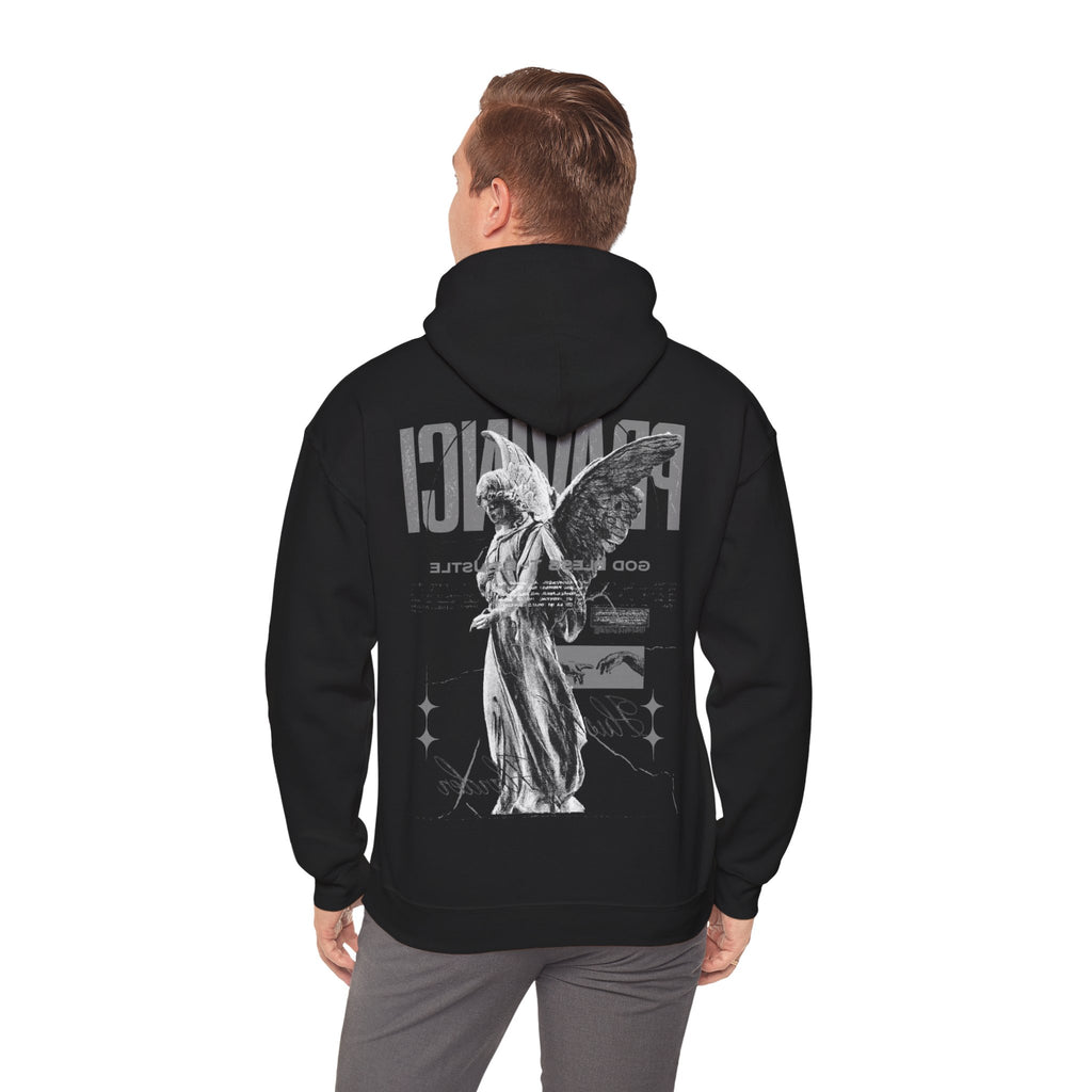 Pravinci Benedictus Labor Monocromia – Black Hooded Sweatshirt
