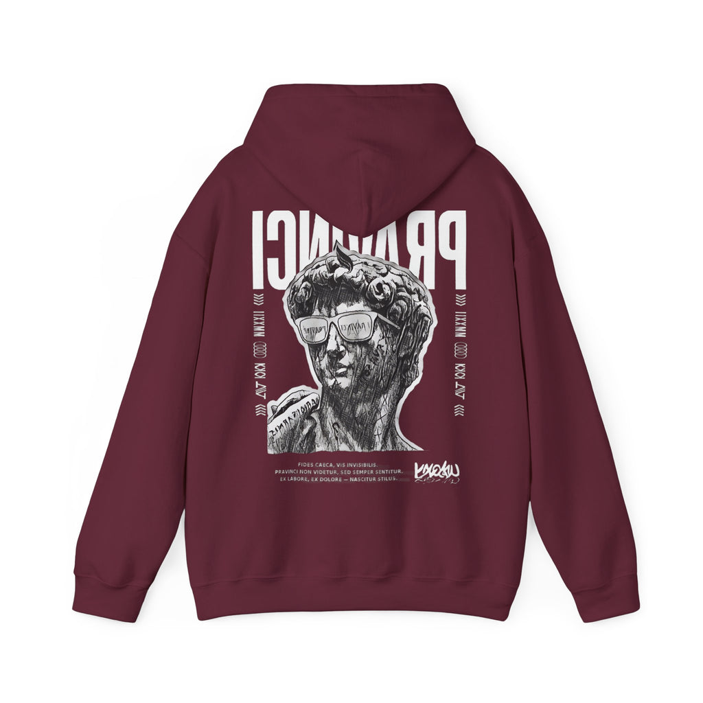 Pravinci Caecifides Monocromia – Maroon Hooded Sweatshirt